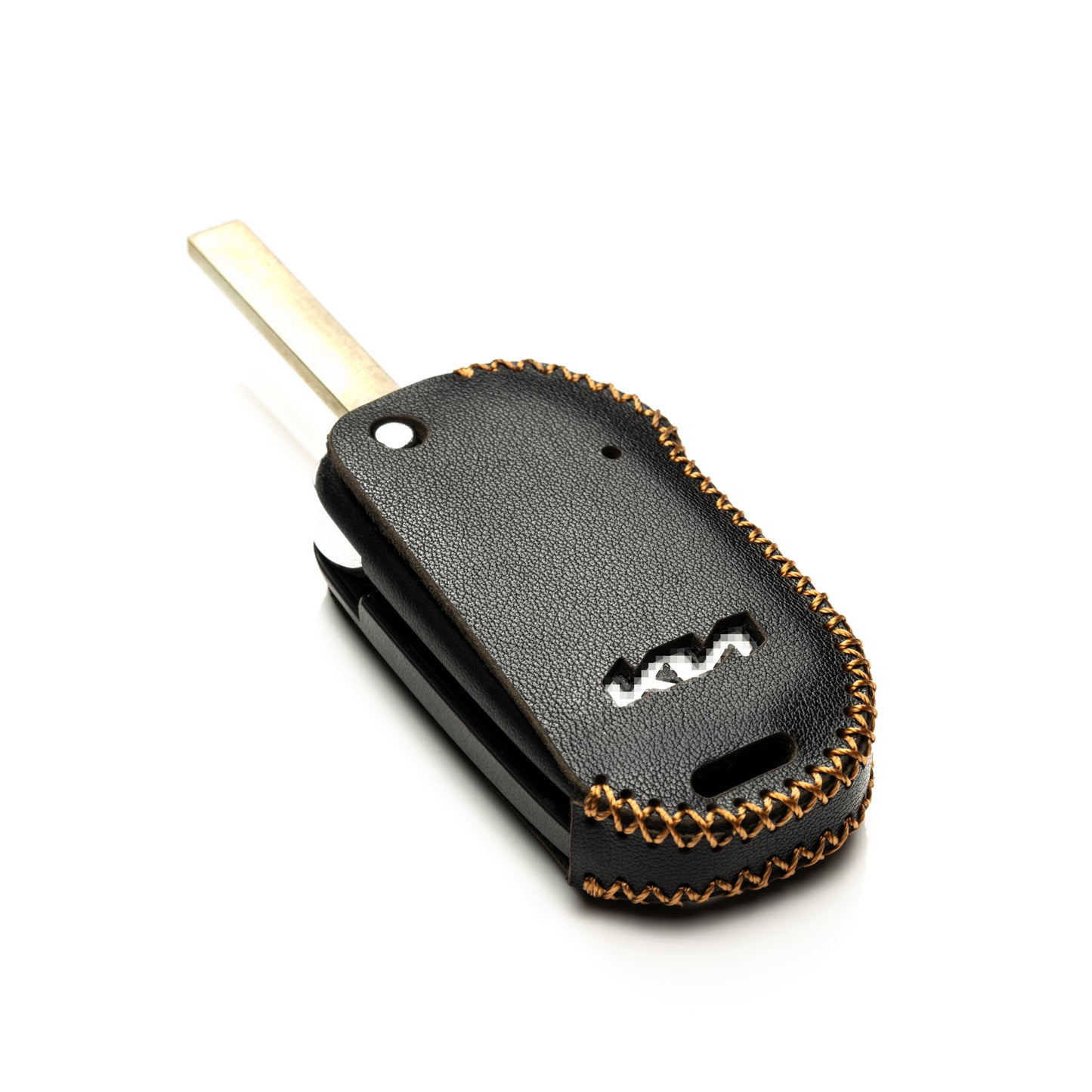 Vitodeco Leather Key Fob Case Compatible for KIA New Emblem 2021-2024, 4-Button