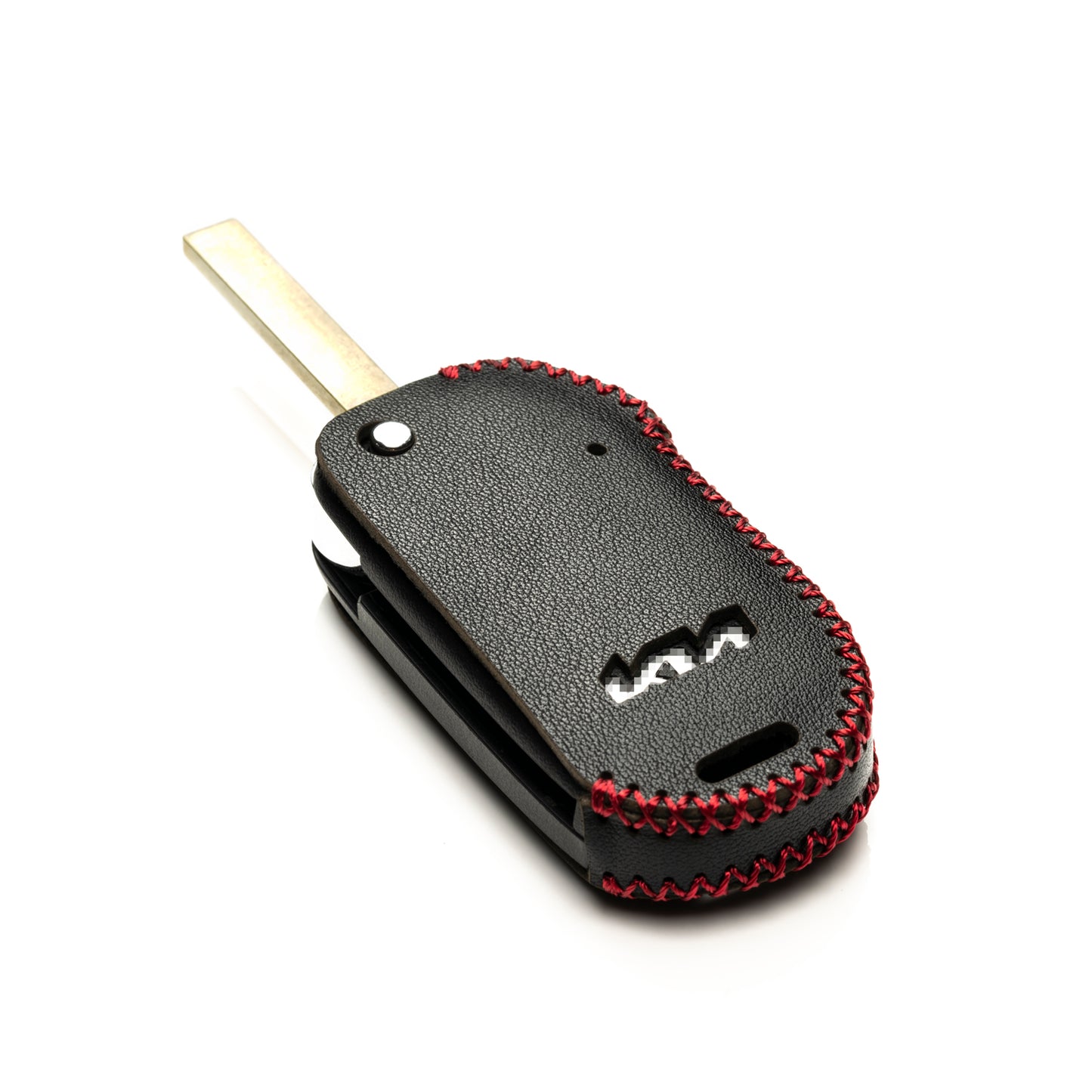 Vitodeco 4-Button Genuine Leather Flip Key Fob Case Cover Compatible with KIA New Emblem 2021-2024