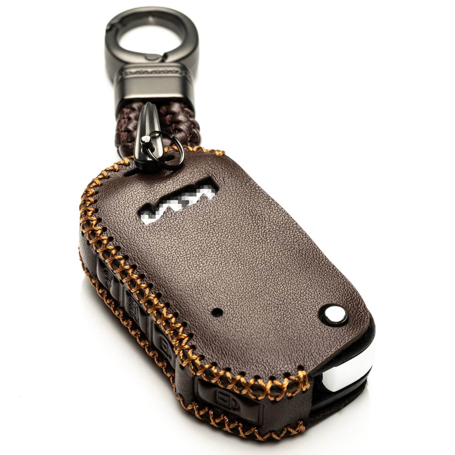 Vitodeco Leather Key Fob Case Compatible for KIA New Emblem 2021-2024, 4-Button