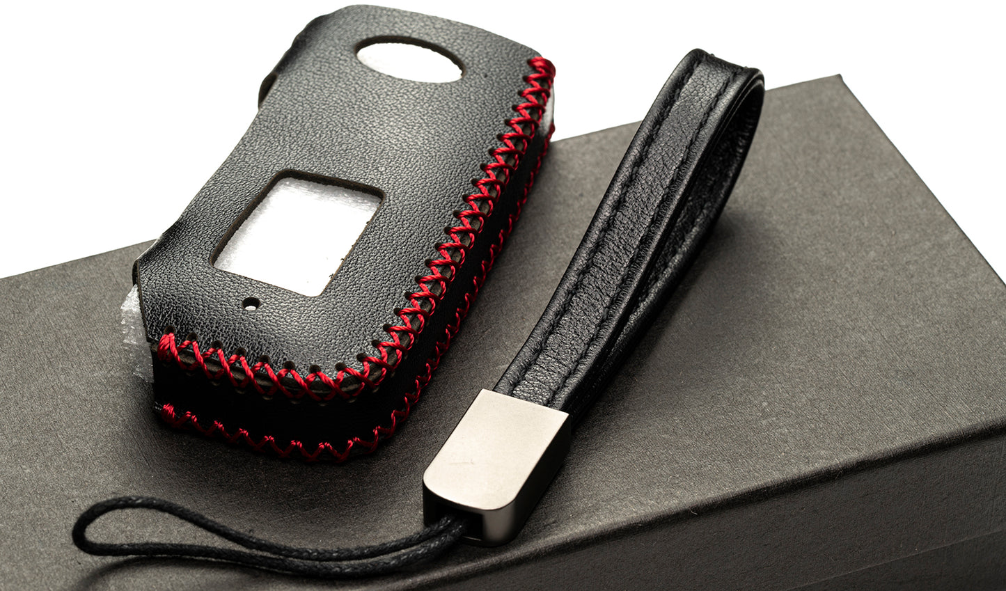Vitodeco Leather Key Fob Case Compatible for Kia Soul, Seltos, Sportage, NIRO, Sorento, Telluride, Rio, Forte, K5 2019-2022, 7-Button