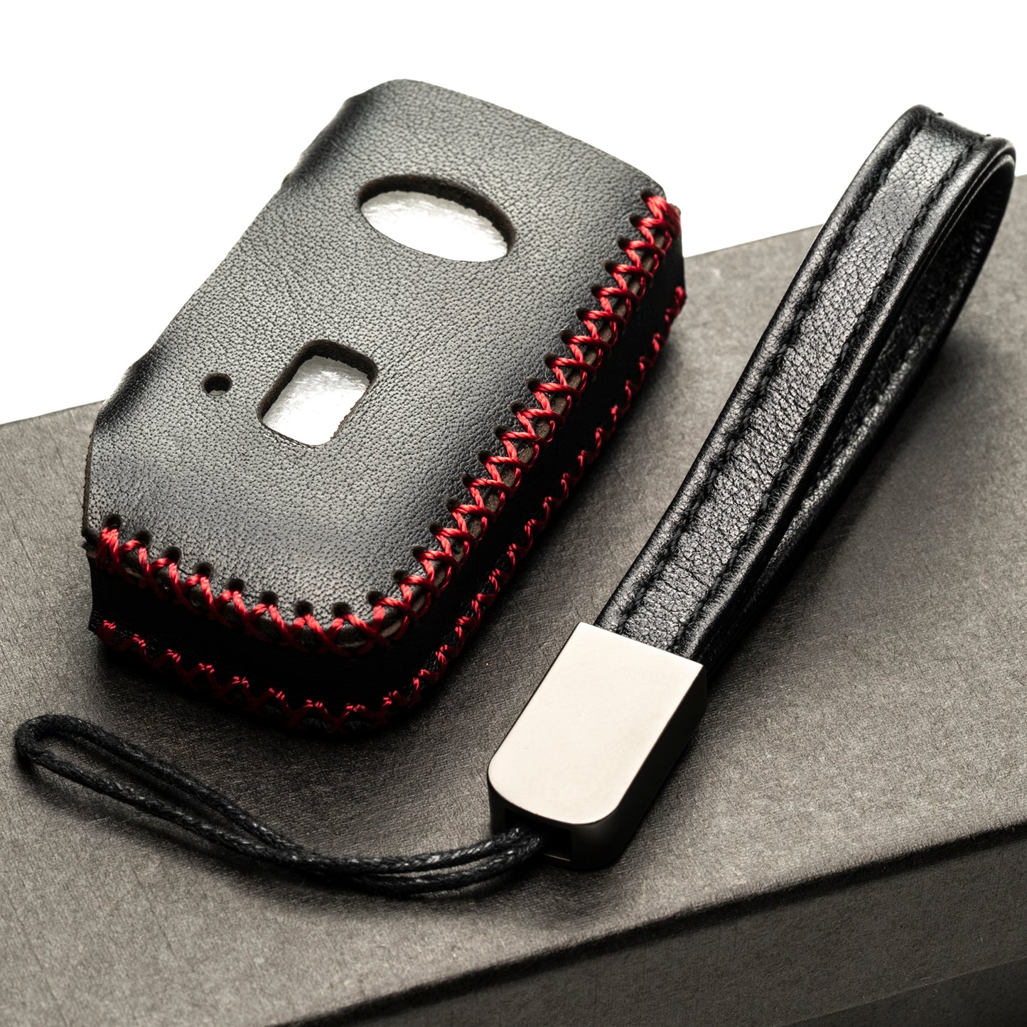 Vitodeco Leather Key Fob Case Compatible for Kia Soul, Seltos, Sportage, NIRO, Sorento, Telluride, Rio, Forte, K5, Stinger 2019-2022, 5-Button