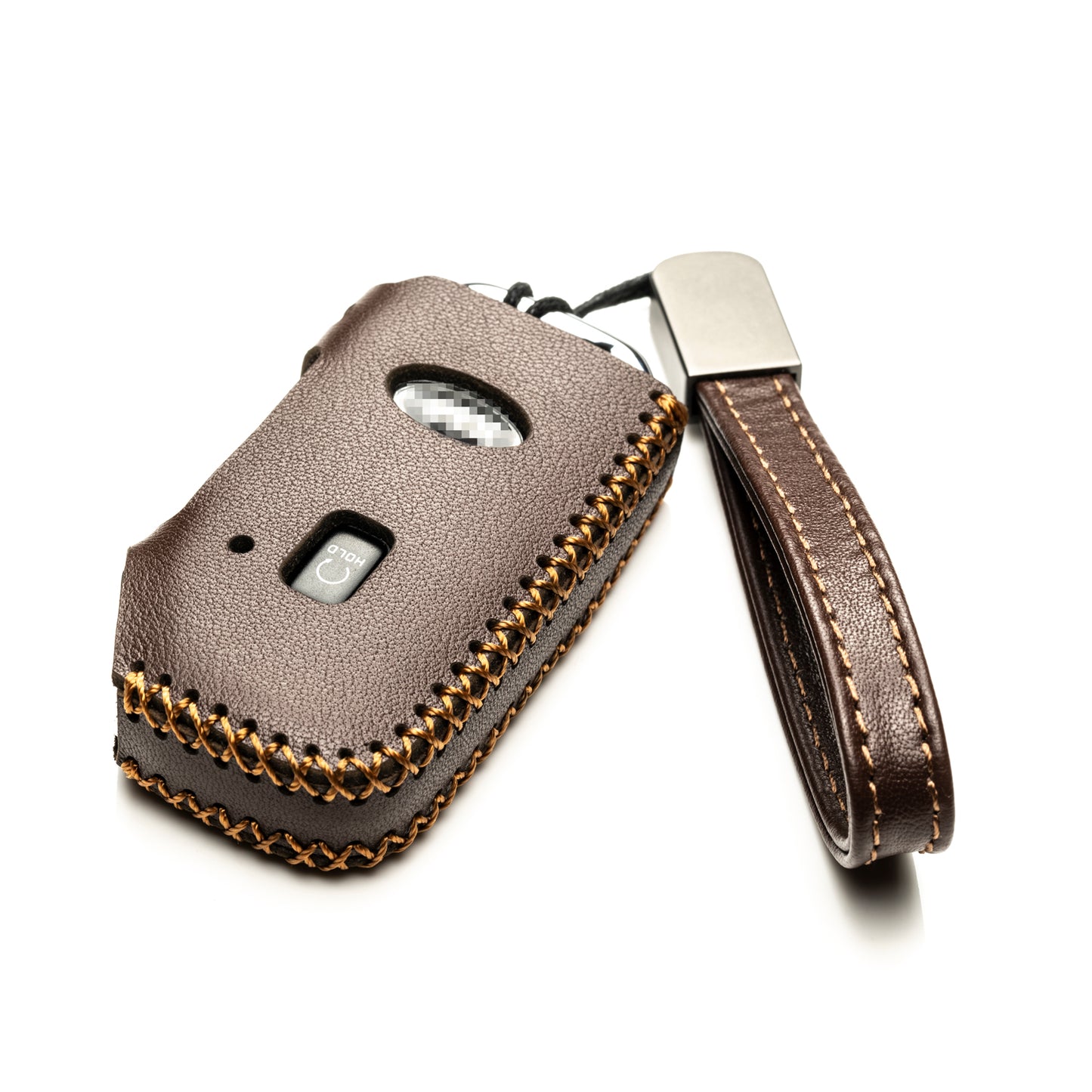 Vitodeco Leather Key Fob Case Compatible for Kia Soul, Seltos, Sportage, NIRO, Sorento, Telluride, Rio, Forte, K5, Stinger 2019-2022, 5-Button