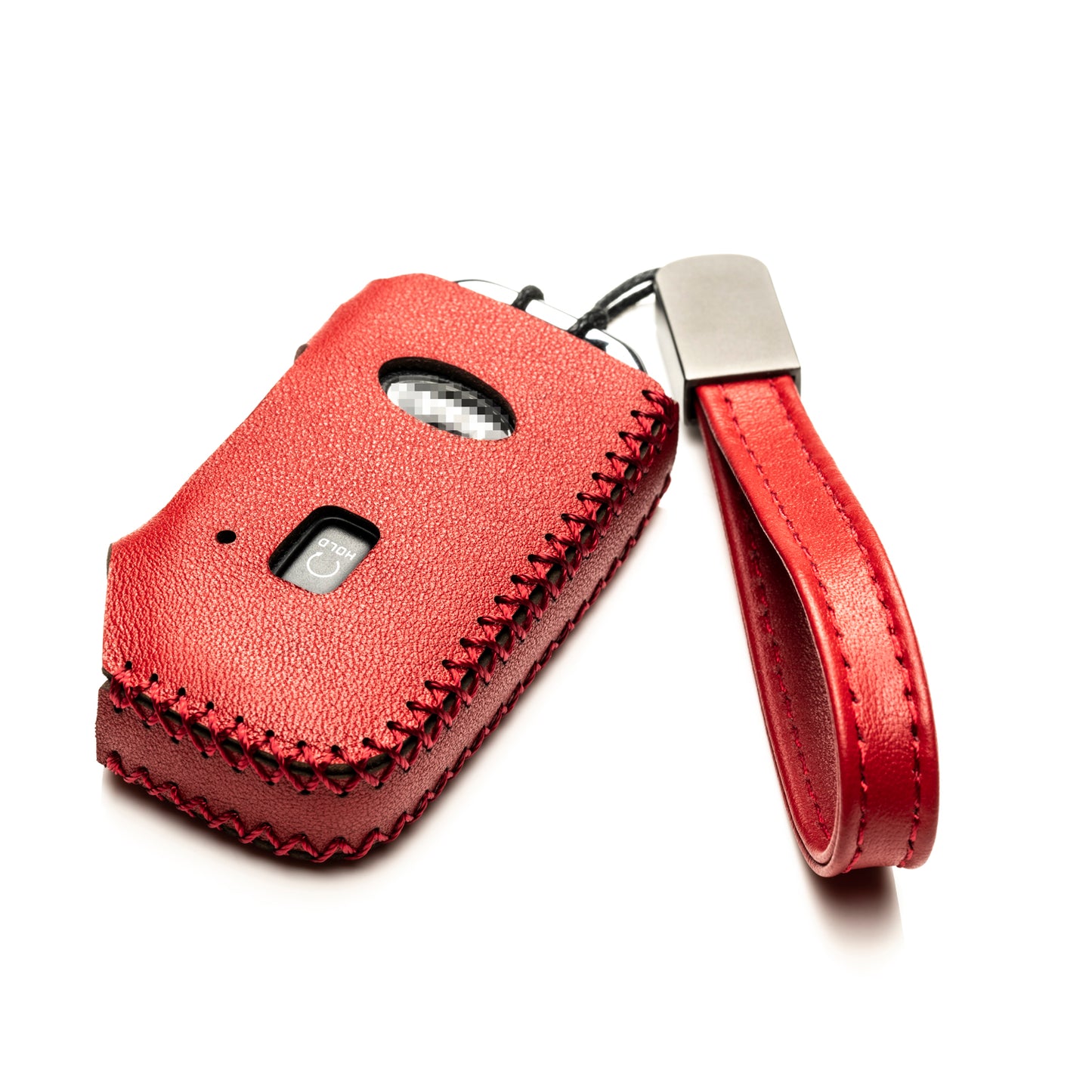 Vitodeco Leather Key Fob Case Compatible for Kia Soul, Seltos, Sportage, NIRO, Sorento, Telluride, Rio, Forte, K5, Stinger 2019-2022, 5-Button