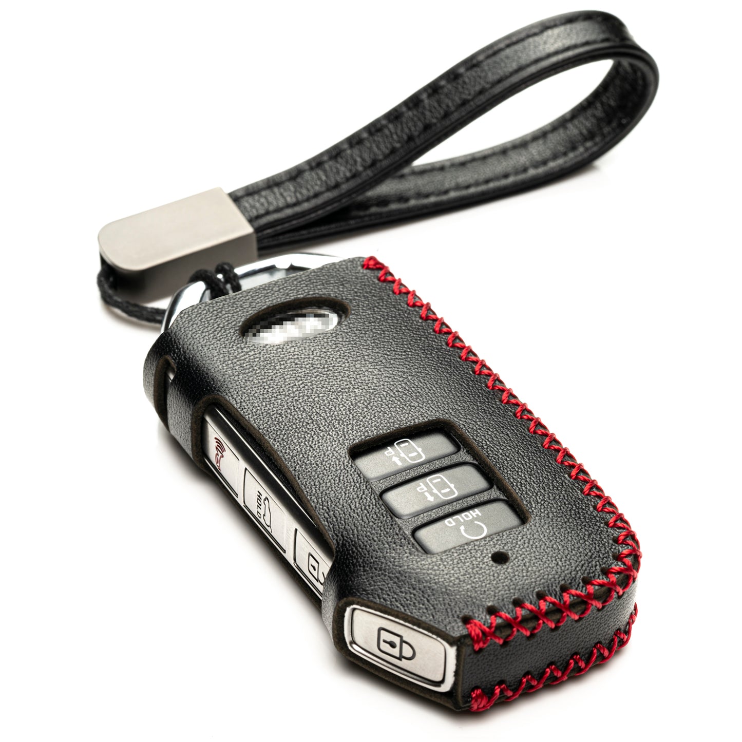 Vitodeco Leather Key Fob Case Compatible for Kia Soul, Seltos, Sportage, NIRO, Sorento, Telluride, Rio, Forte, K5 2019-2022, 7-Button
