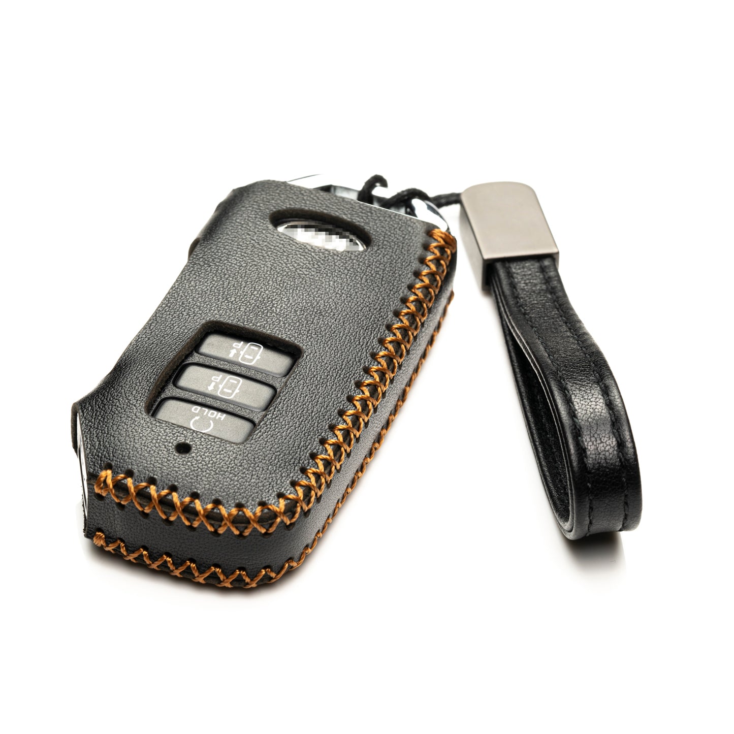 Vitodeco Leather Key Fob Case Compatible for Kia Soul, Seltos, Sportage, NIRO, Sorento, Telluride, Rio, Forte, K5 2019-2022, 7-Button