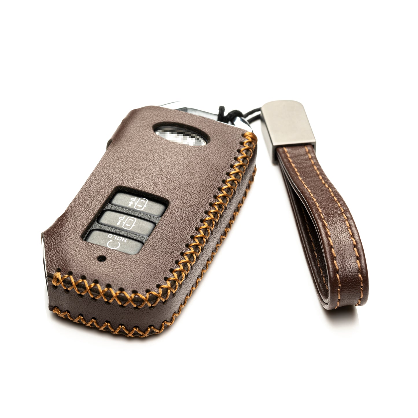 Vitodeco Leather Key Fob Case Compatible for Kia Soul, Seltos, Sportage, NIRO, Sorento, Telluride, Rio, Forte, K5 2019-2022, 7-Button