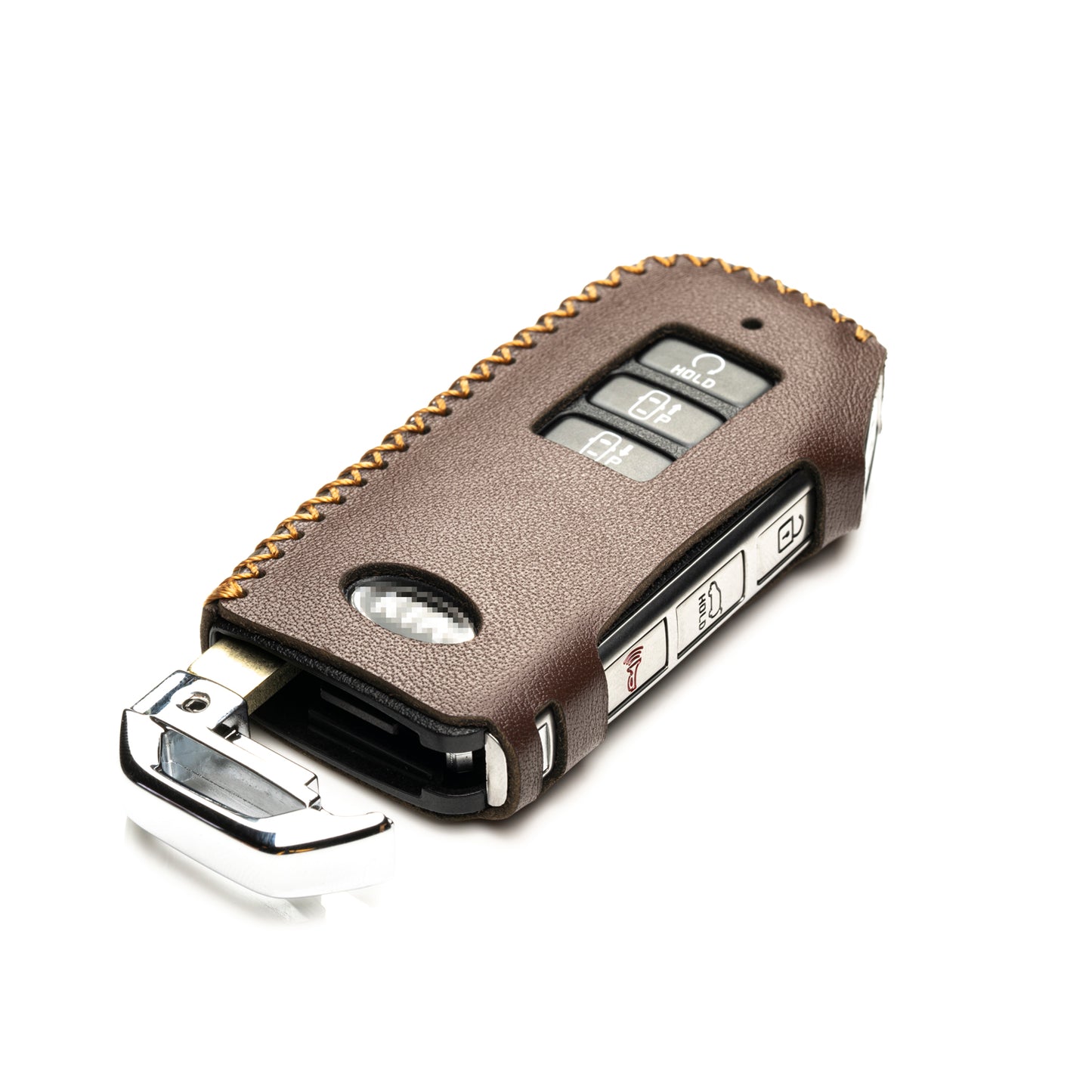 Vitodeco Leather Key Fob Case Compatible for Kia Soul, Seltos, Sportage, NIRO, Sorento, Telluride, Rio, Forte, K5 2019-2022, 7-Button