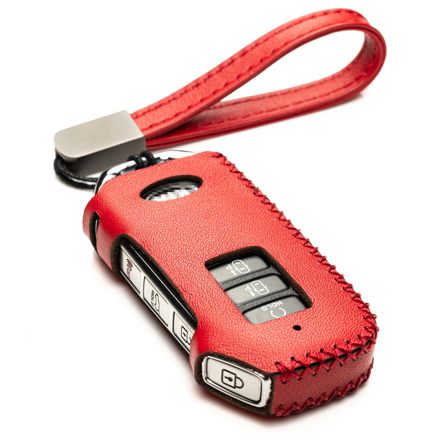 Vitodeco Leather Key Fob Case Compatible for Kia Soul, Seltos, Sportage, NIRO, Sorento, Telluride, Rio, Forte, K5 2019-2022, 7-Button