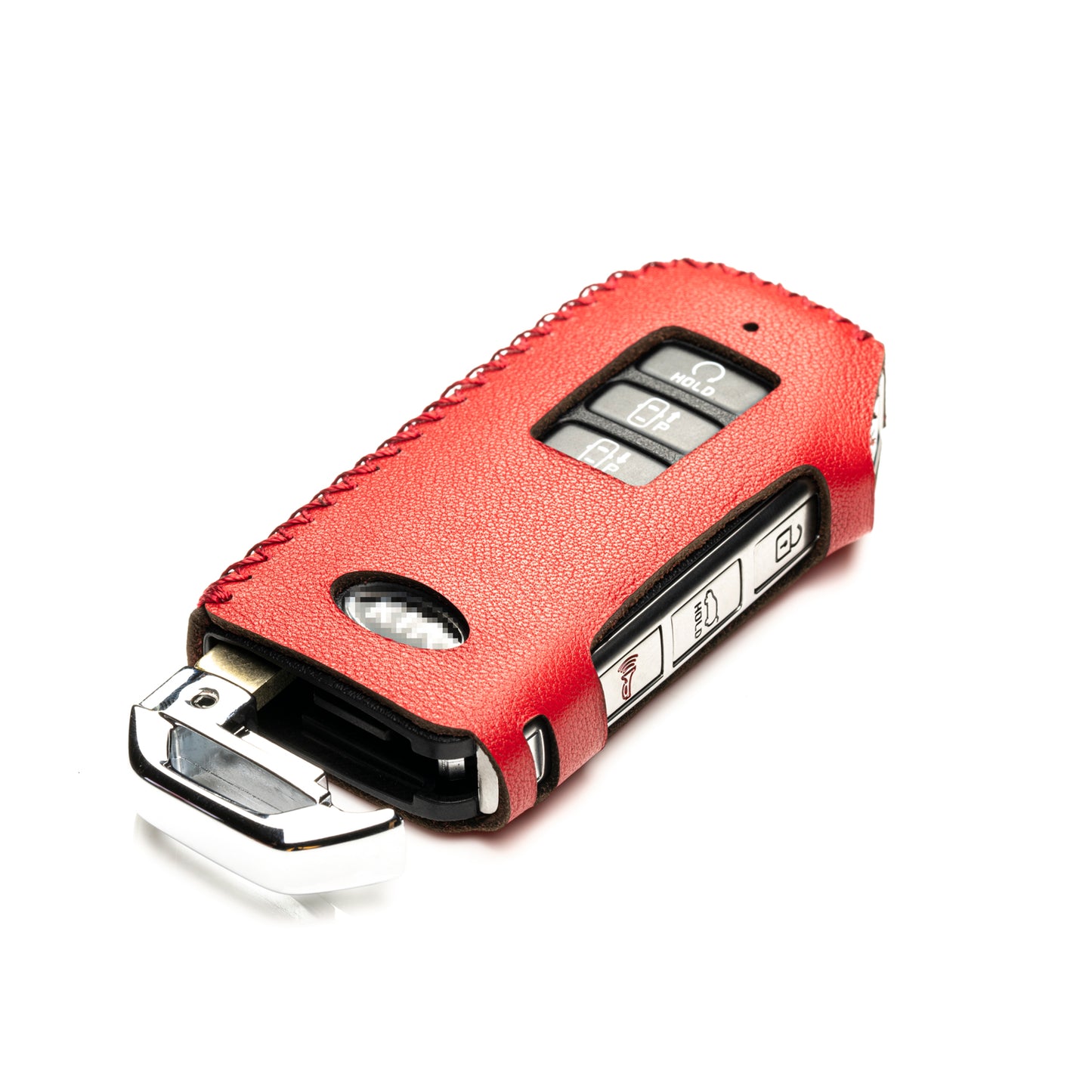 Vitodeco Leather Key Fob Case Compatible for Kia Soul, Seltos, Sportage, NIRO, Sorento, Telluride, Rio, Forte, K5 2019-2022, 7-Button
