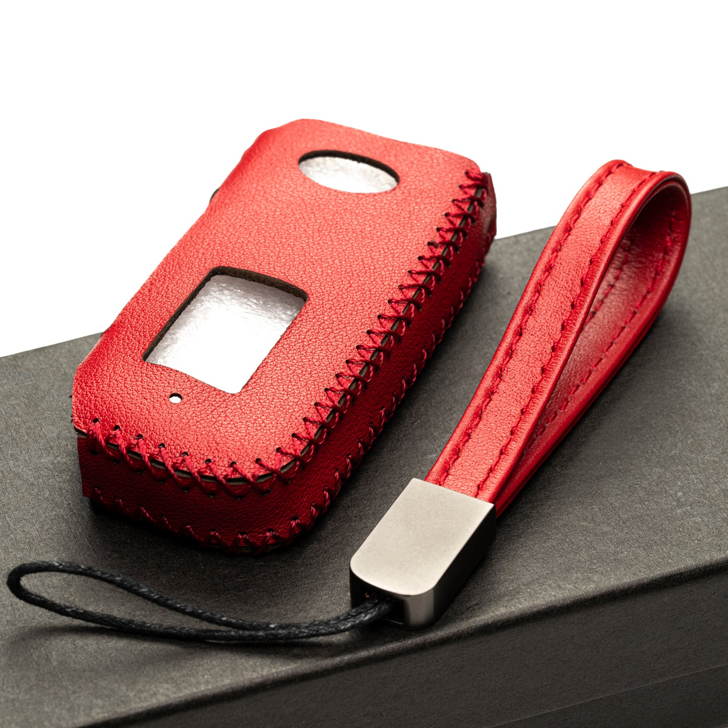 Vitodeco Leather Key Fob Case Compatible for Kia Soul, Seltos, Sportage, NIRO, Sorento, Telluride, Rio, Forte, K5 2019-2022, 7-Button