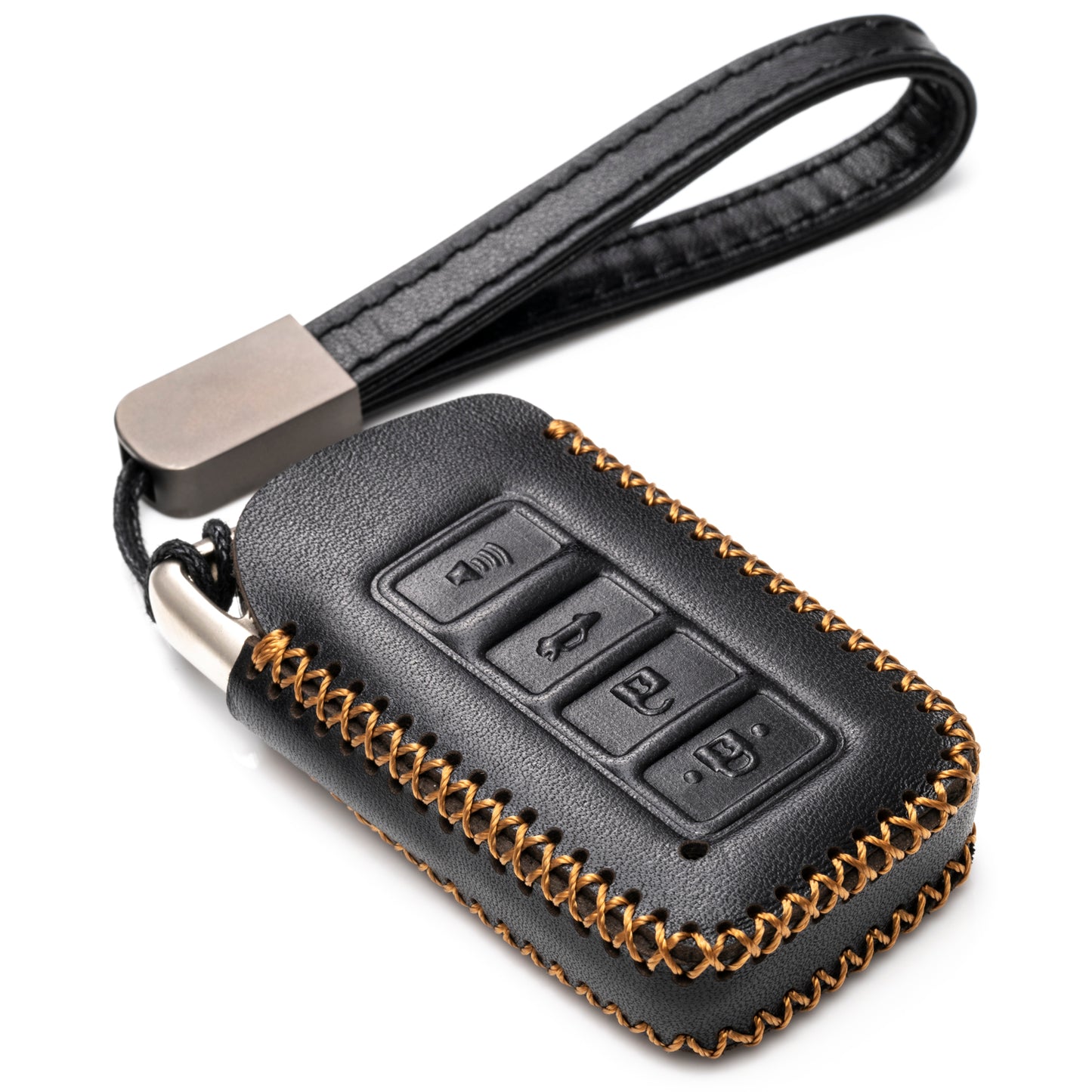 Vitodeco Leather Key Fob Case Compatible for 2014-2021 Lexus UX, NX, RX, GX, LX, is, ES, GS, LS, 4-Button