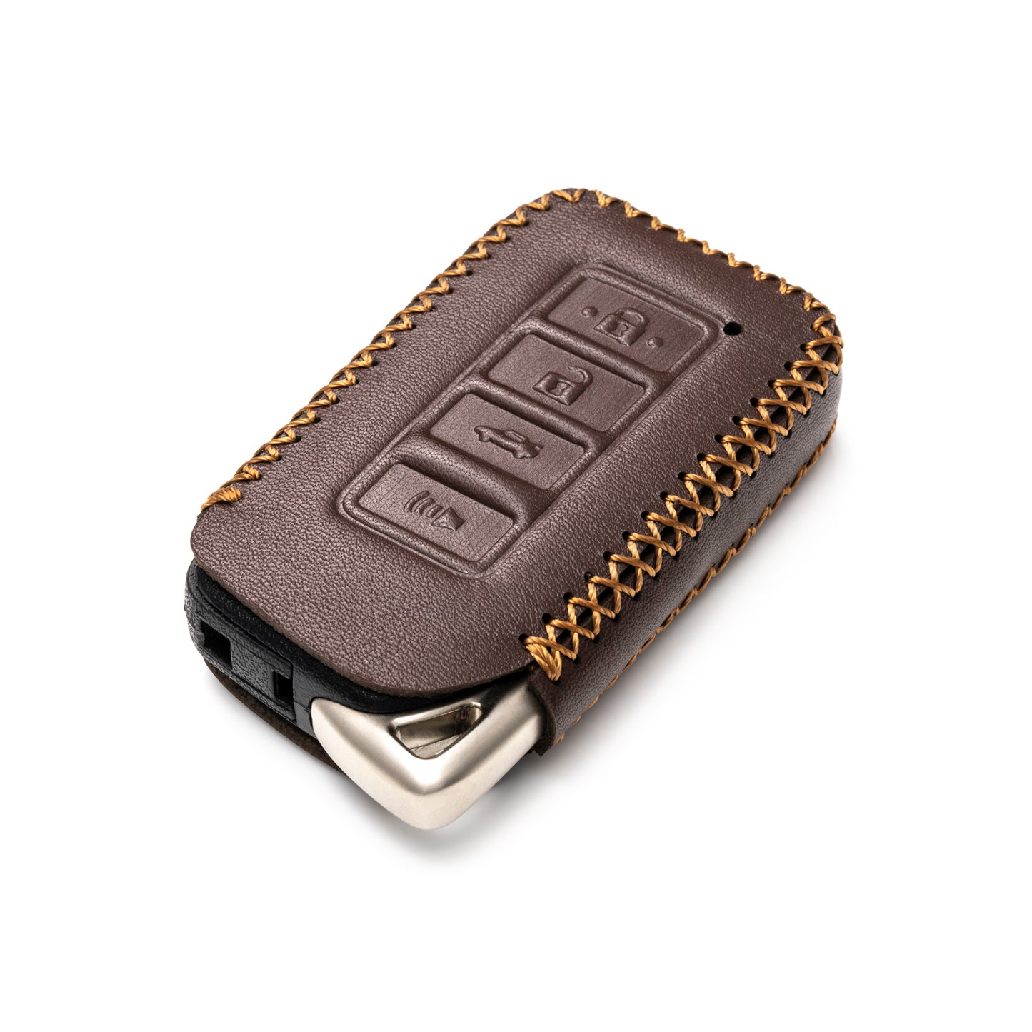 Vitodeco Leather Key Fob Case Compatible for 2014-2021 Lexus UX, NX, RX, GX, LX, is, ES, GS, LS, 4-Button