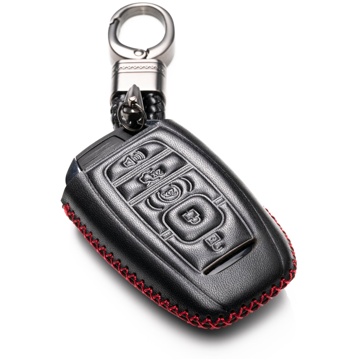 Vitodeco Leather Key Fob Case Compatible for Lincoln Continental, MKC, MKZ, MKX 2017-2022, Lincoln Navigator 2018-2022, Lincoln Nautilus 2020-2022, 5-Button
