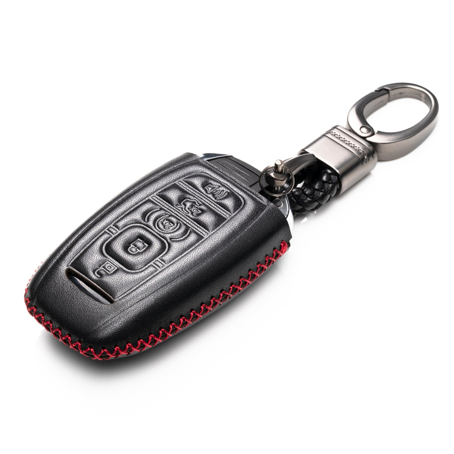 Vitodeco Leather Key Fob Case Compatible for Lincoln Continental, MKC, MKZ, MKX 2017-2022, Lincoln Navigator 2018-2022, Lincoln Nautilus 2020-2022, 5-Button