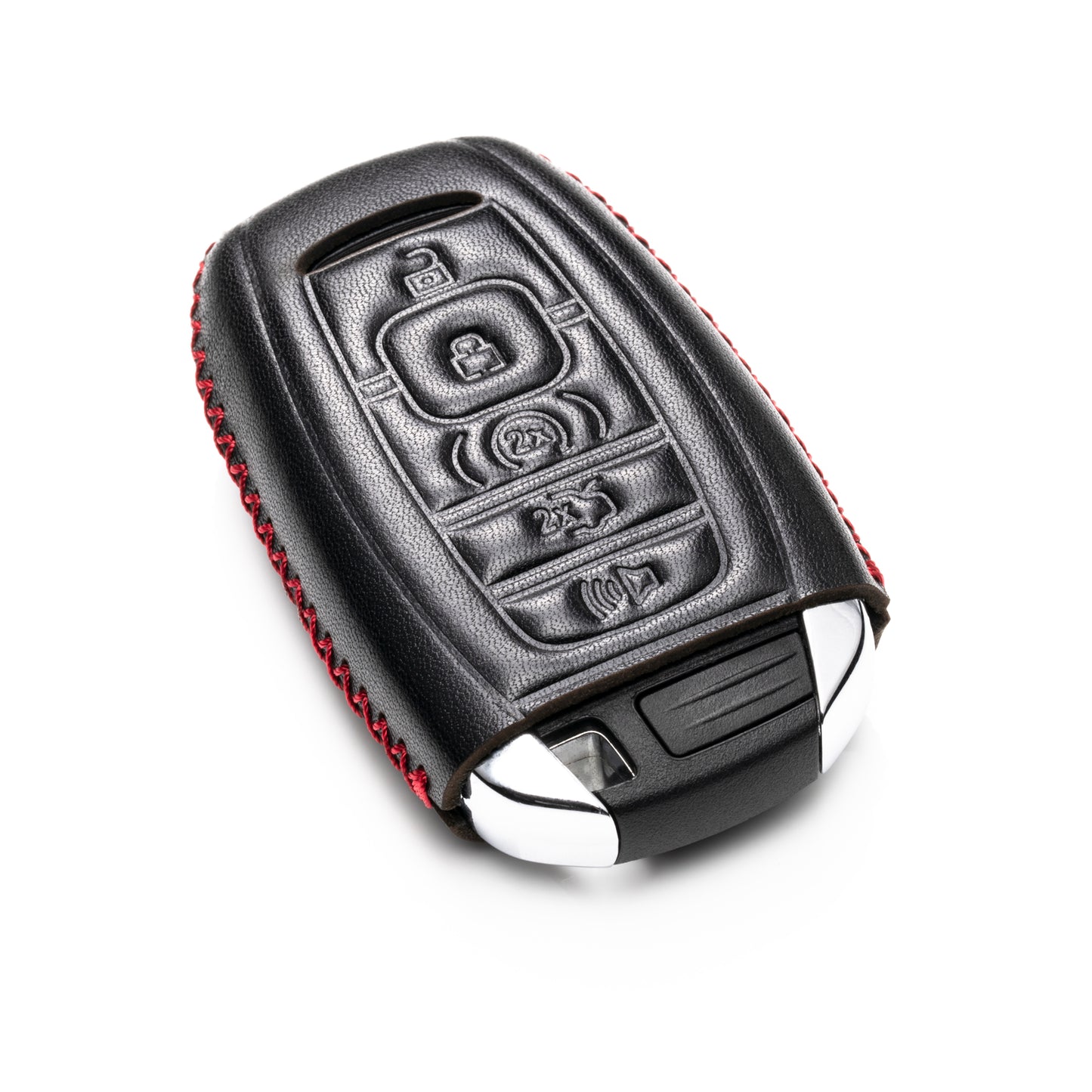 Vitodeco Leather Key Fob Case Compatible for Lincoln Continental, MKC, MKZ, MKX 2017-2022, Lincoln Navigator 2018-2022, Lincoln Nautilus 2020-2022, 5-Button