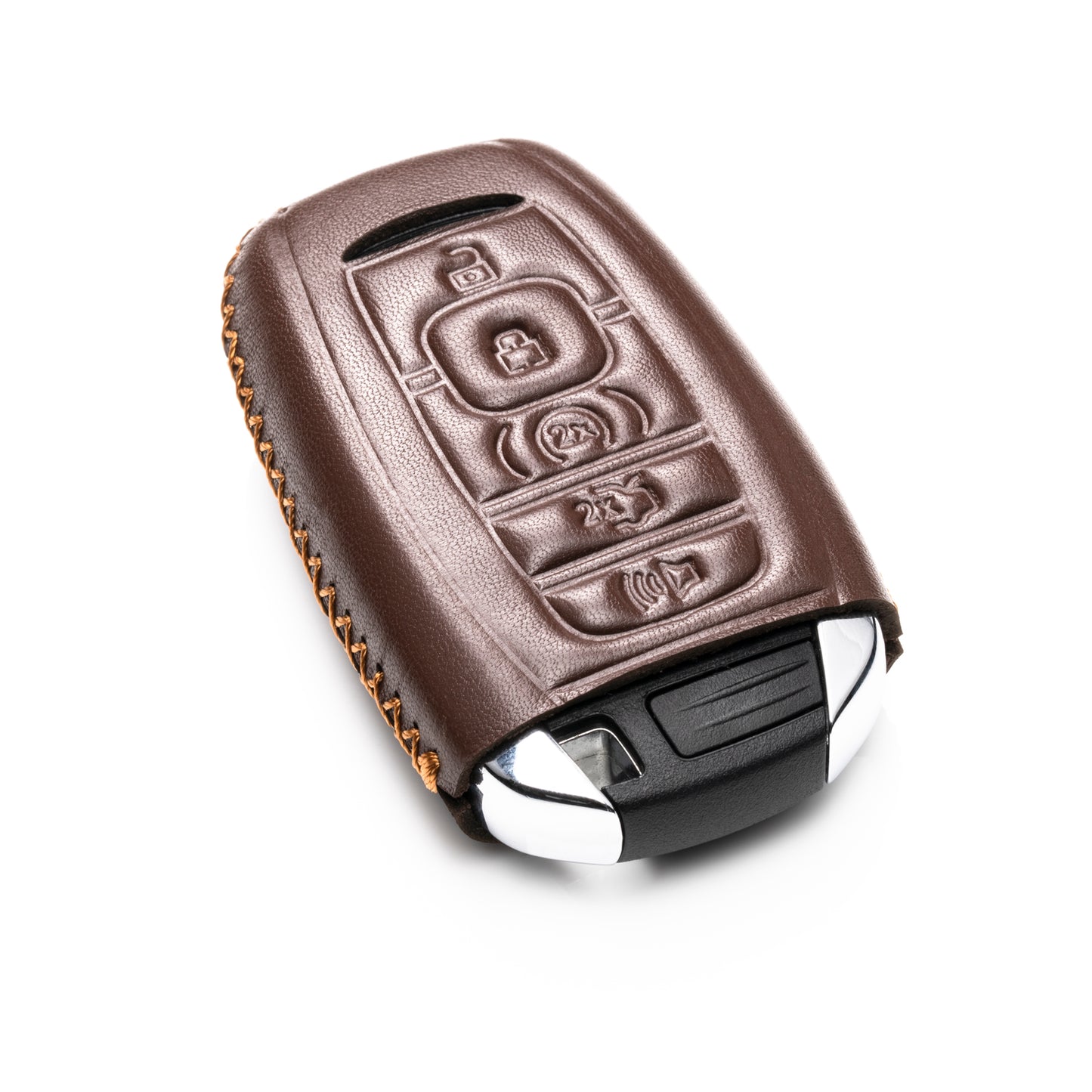 Vitodeco Leather Key Fob Case Compatible for Lincoln Continental, MKC, MKZ, MKX 2017-2022, Lincoln Navigator 2018-2022, Lincoln Nautilus 2020-2022, 5-Button