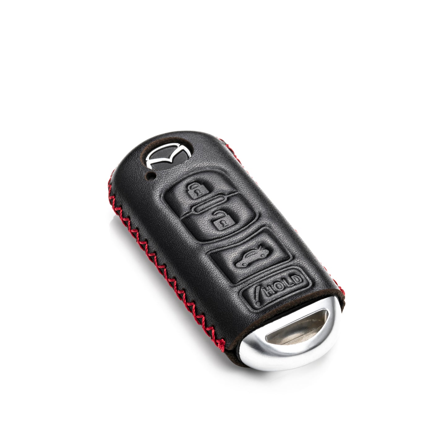 Vitodeco Leather Key Fob Case Compatible for Mazda 3, 6, CX-5, CX-7, CX-9, MX-5 Miata, Atenza Axela, 4-Button