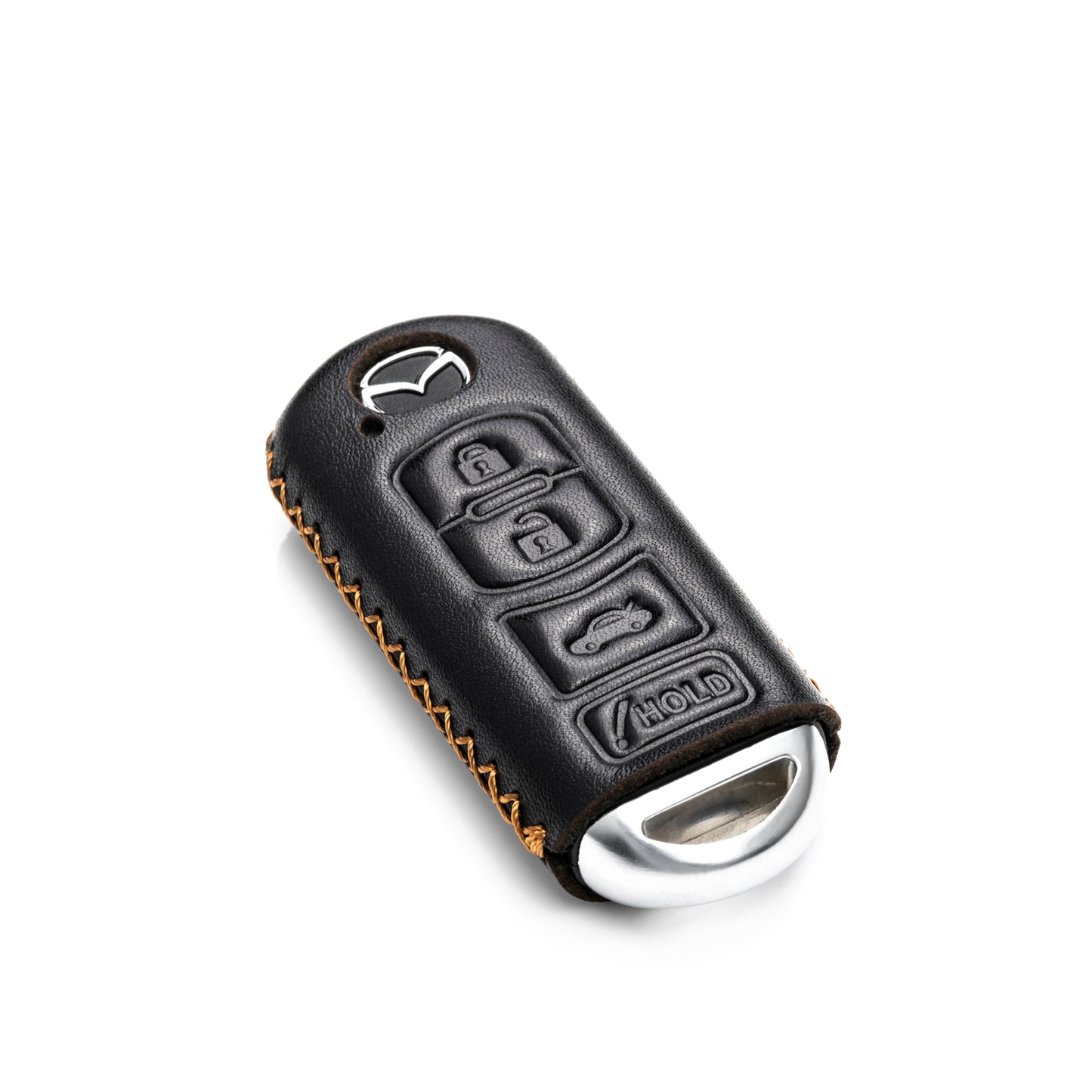 Vitodeco Leather Key Fob Case Compatible for Mazda 3, 6, CX-5, CX-7, CX-9, MX-5 Miata, Atenza Axela, 4-Button