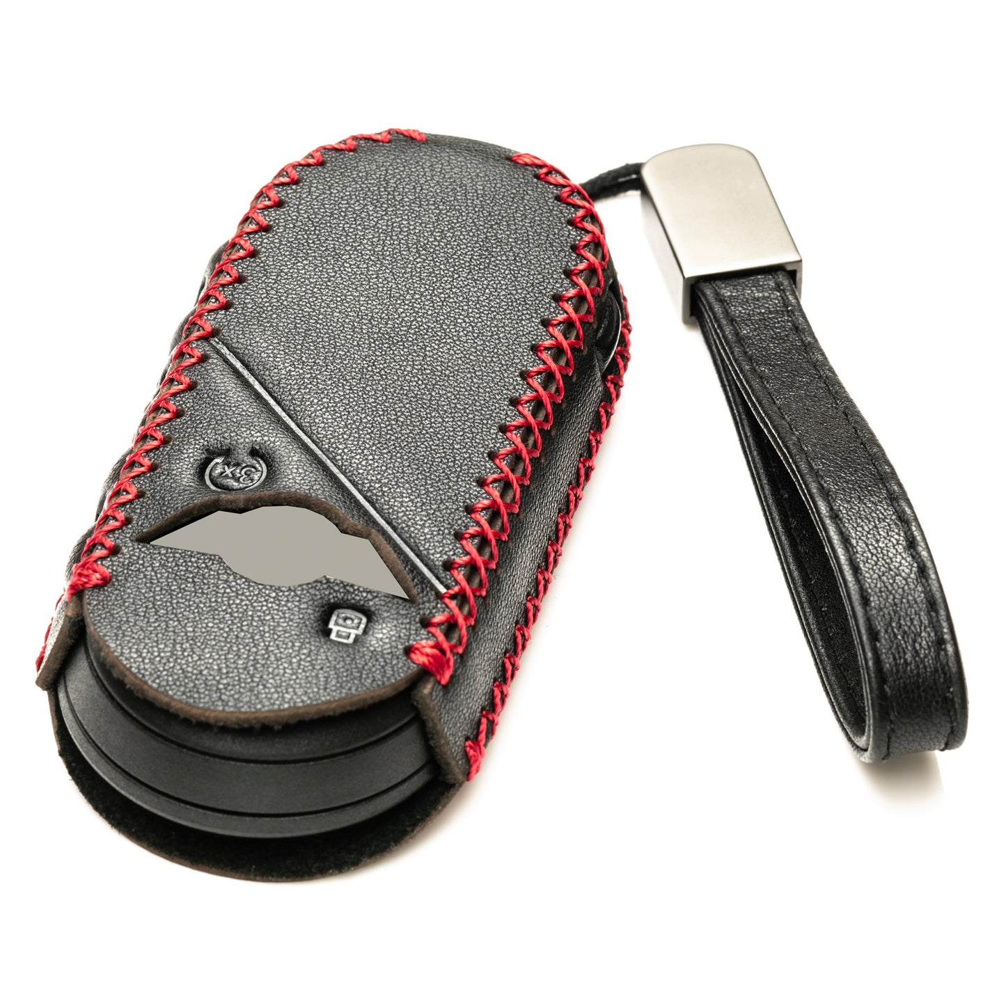 Vitodeco Genuine Leather Smart Key Fob Cover Compatible with Mini Countryman S ALL4, Countryman SE ALL4, Cooper 2 Door, Cooper S 4 Door, Convertible, 4-Button