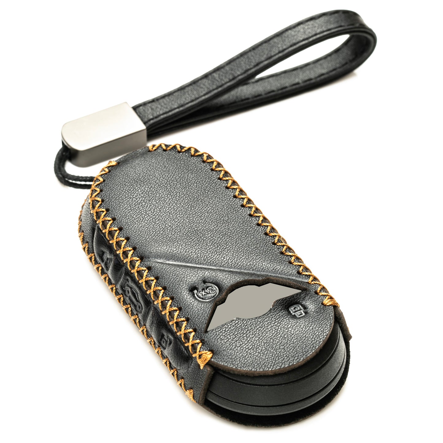 Vitodeco Genuine Leather Smart Key Fob Cover Compatible with Mini Countryman S ALL4, Countryman SE ALL4, Cooper 2 Door, Cooper S 4 Door, Convertible, 4-Button