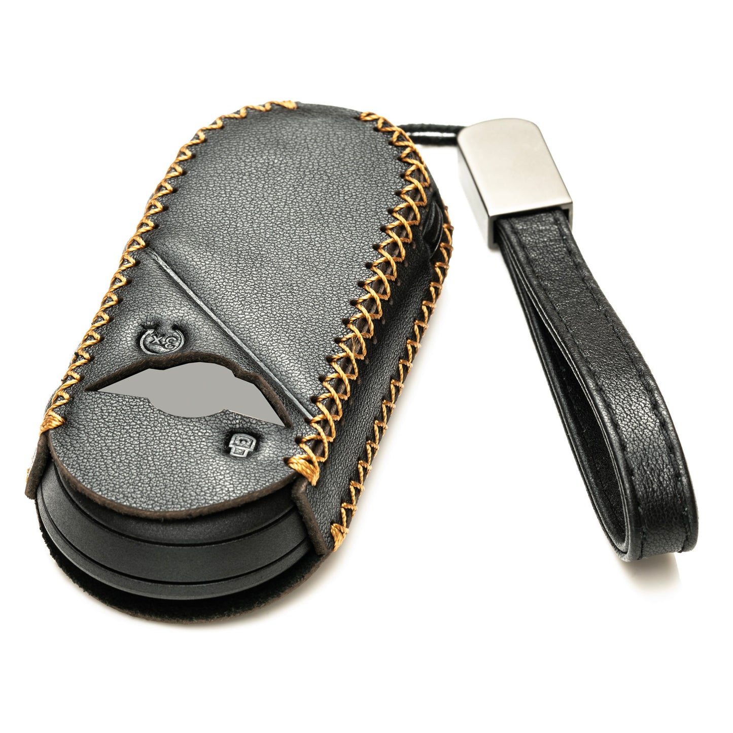 Vitodeco Genuine Leather Smart Key Fob Cover Compatible with Mini Countryman S ALL4, Countryman SE ALL4, Cooper 2 Door, Cooper S 4 Door, Convertible, 4-Button