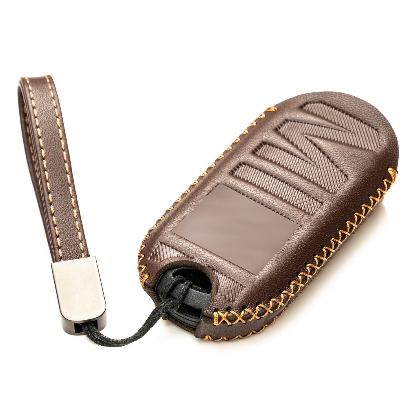 Vitodeco Genuine Leather Smart Key Fob Cover Compatible with Mini Countryman S ALL4, Countryman SE ALL4, Cooper 2 Door, Cooper S 4 Door, Convertible, 4-Button