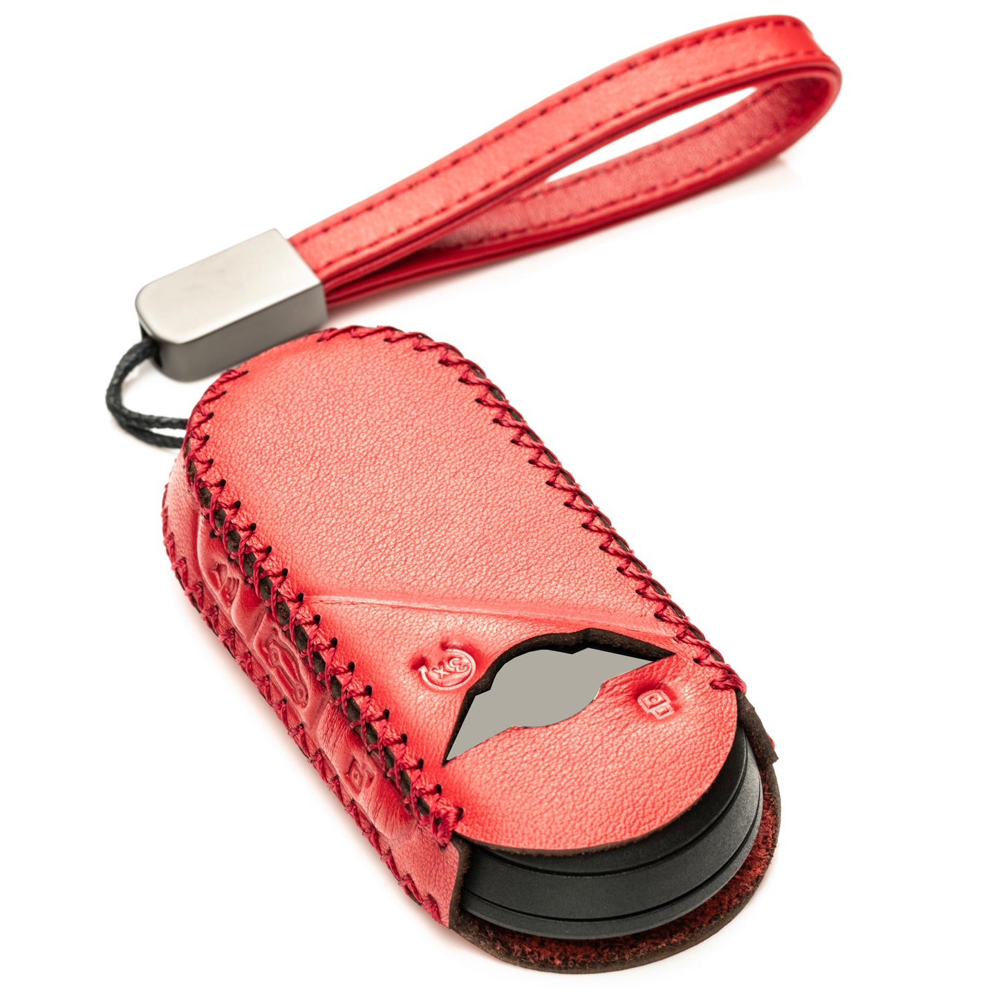 Vitodeco Genuine Leather Smart Key Fob Cover Compatible with Mini Countryman S ALL4, Countryman SE ALL4, Cooper 2 Door, Cooper S 4 Door, Convertible, 4-Button