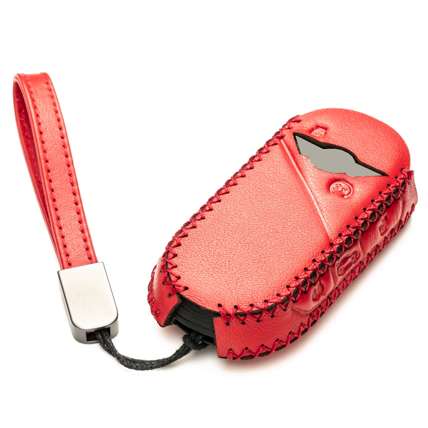 Vitodeco Genuine Leather Smart Key Fob Cover Compatible with Mini Countryman S ALL4, Countryman SE ALL4, Cooper 2 Door, Cooper S 4 Door, Convertible, 4-Button