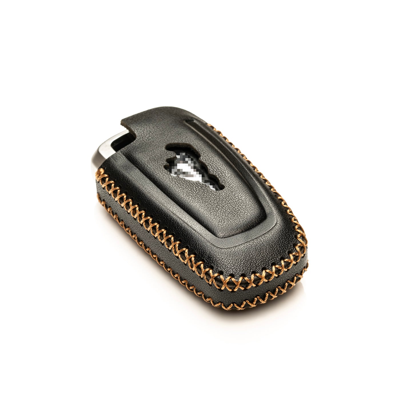 Vitodeco Genuine Leather Smart Key Fob Case Compatible with Ford Mustang 2018-2025, Ford Mustang Mach-E 2021-2025, 5-Button