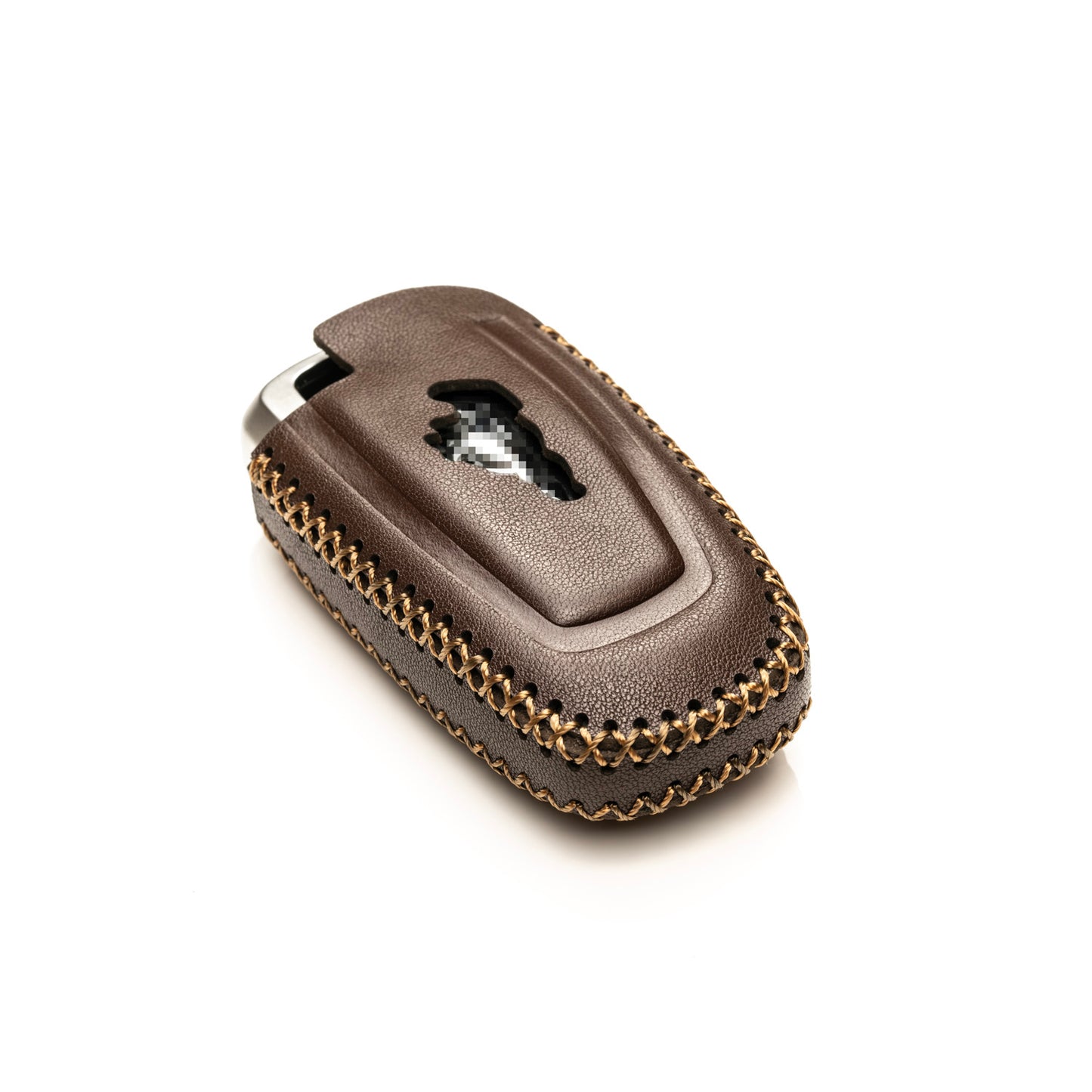 Vitodeco Genuine Leather Smart Key Fob Case Compatible with Ford Mustang 2018-2025, Ford Mustang Mach-E 2021-2025, 5-Button