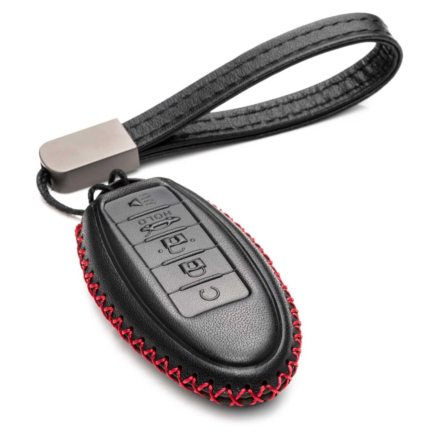 Vitodeco Leather Key Fob Case Compatible for Nissan Versa, Sentra, Altima, Maxima, Rogue 2007-2024, 5-Button