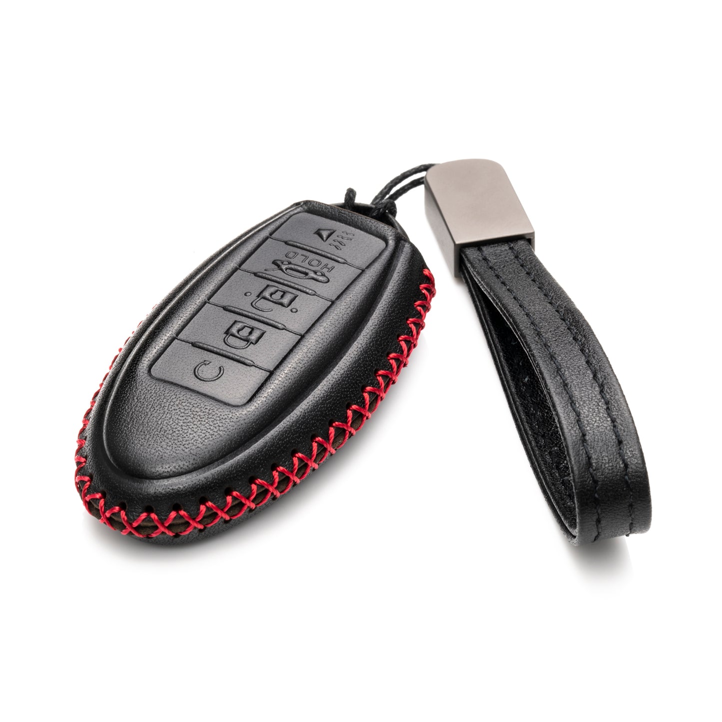 Vitodeco Leather Key Fob Case Compatible for Nissan Versa, Sentra, Altima, Maxima, Rogue 2007-2024, 5-Button