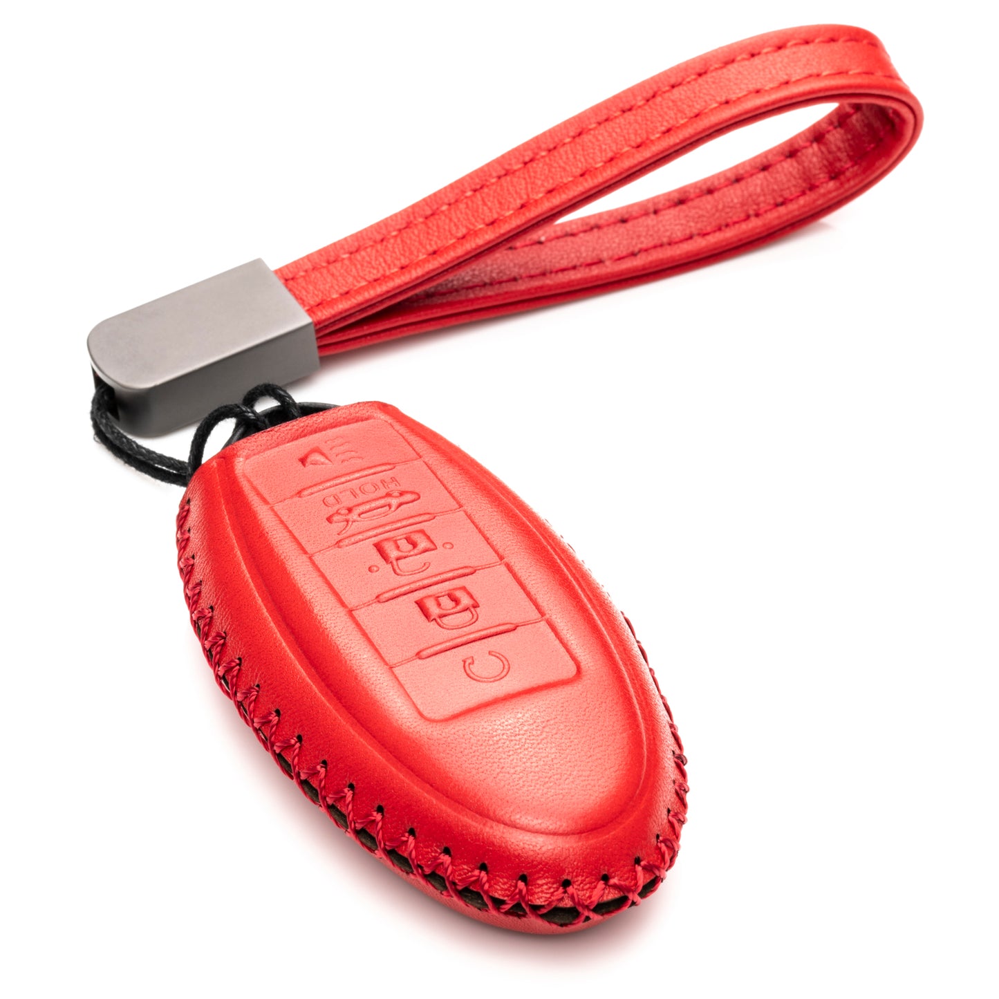Vitodeco Leather Key Fob Case Compatible for Nissan Versa, Sentra, Altima, Maxima, Rogue 2007-2024, 5-Button