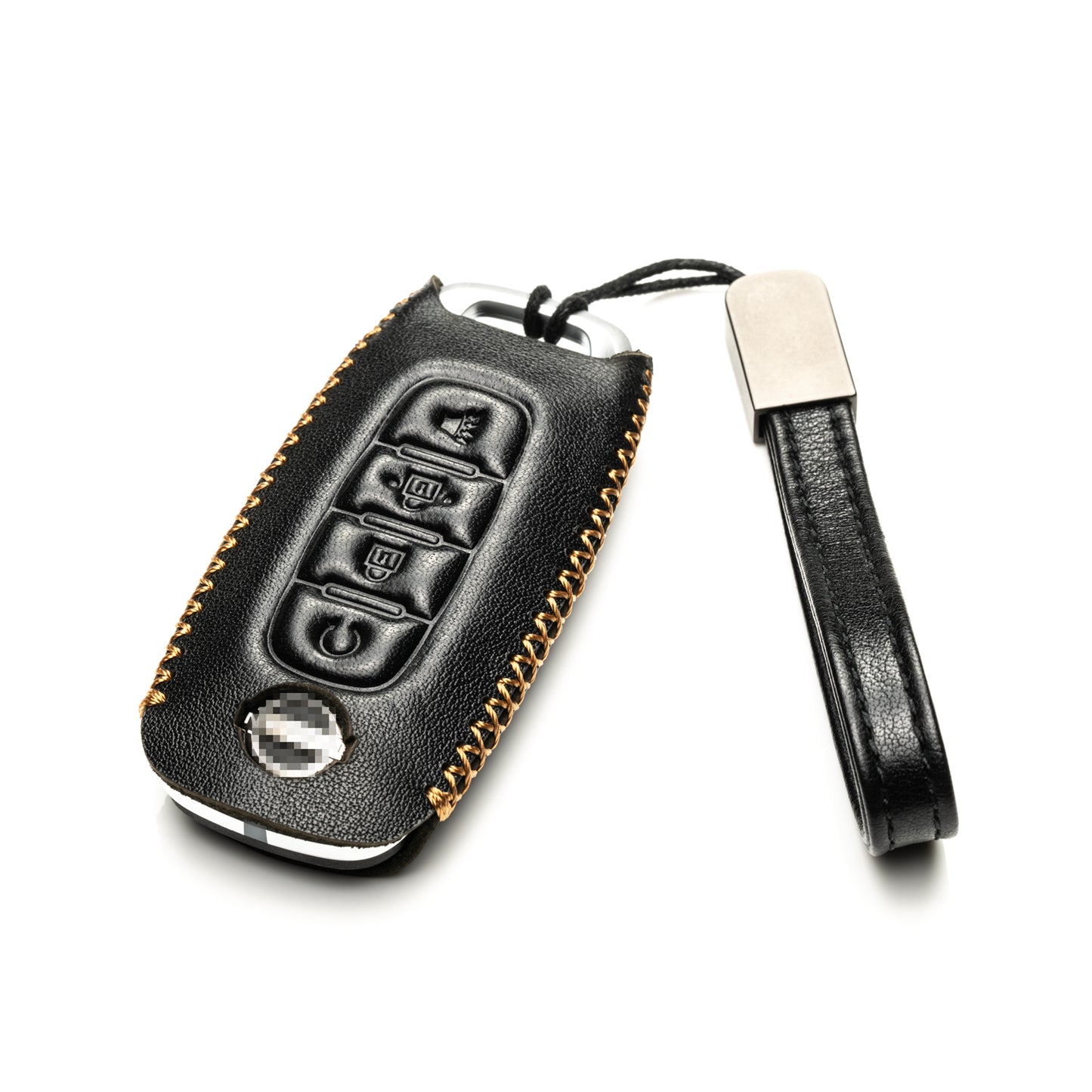 Vitodeco Genuine Leather Smart Key Fob Case Compatible with Nissan Sentra, Versa, Rogue, Pathfinder, Murano, Kicks, Ariya, Armada, Remote Start