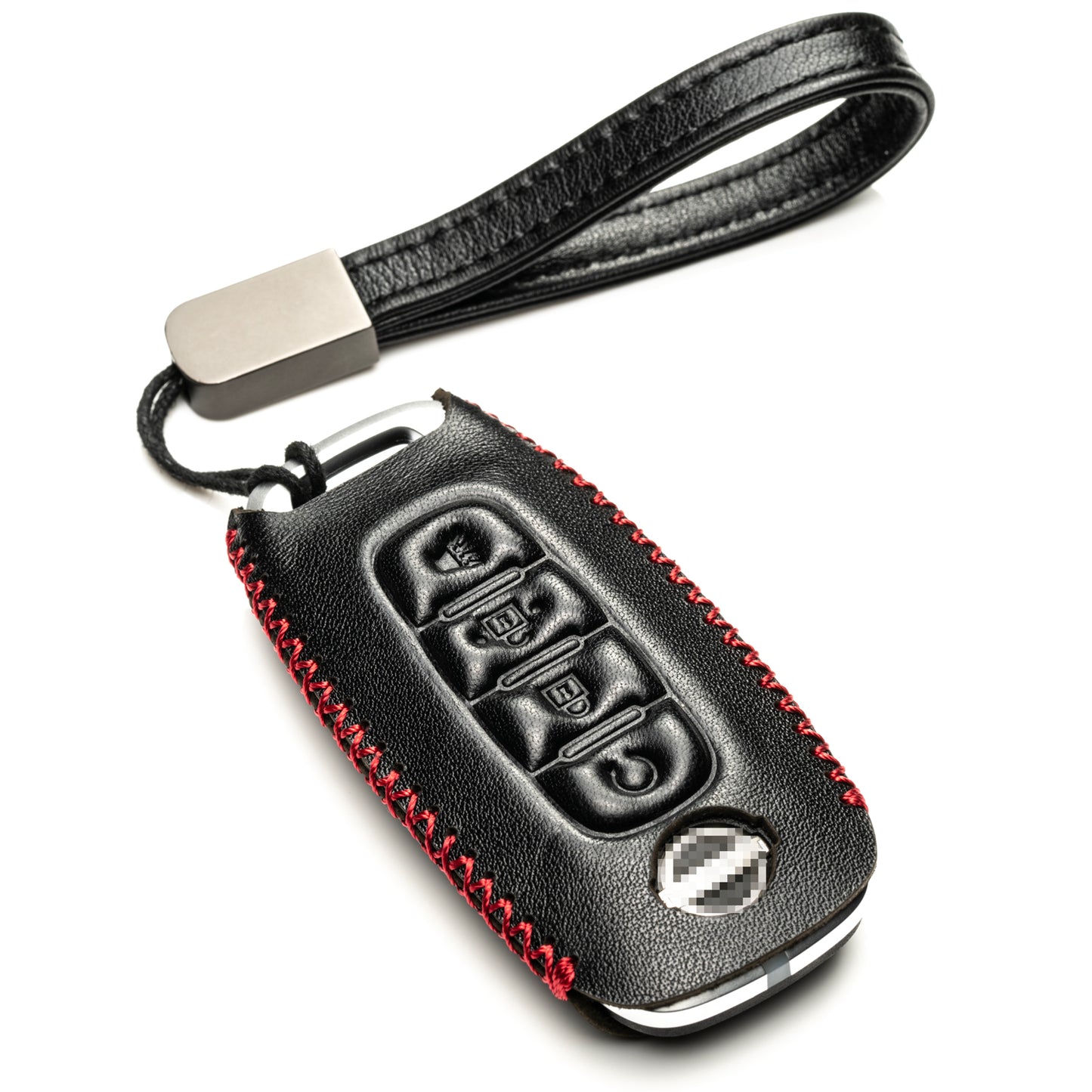 Vitodeco Genuine Leather Smart Key Fob Case Compatible with Nissan Sentra, Versa, Rogue, Pathfinder, Murano, Kicks, Ariya, Armada, Remote Start