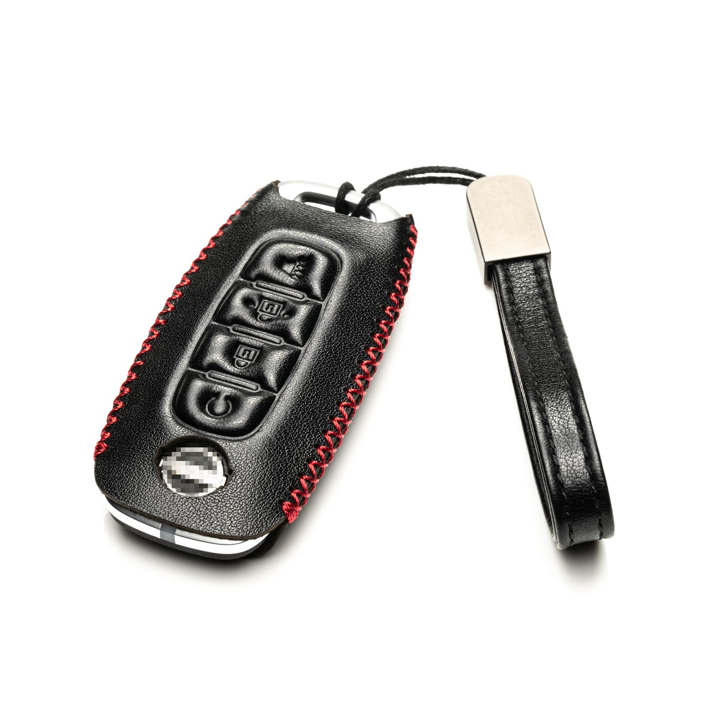 Vitodeco Genuine Leather Smart Key Fob Case Compatible with Nissan Sentra, Versa, Rogue, Pathfinder, Murano, Kicks, Ariya, Armada, Remote Start
