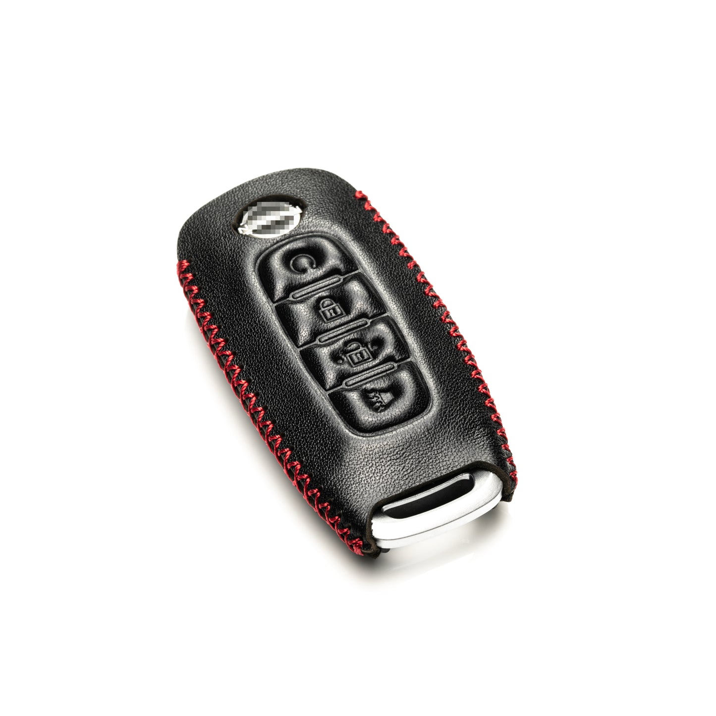 Vitodeco Genuine Leather Smart Key Fob Case Compatible with Nissan Sentra, Versa, Rogue, Pathfinder, Murano, Kicks, Ariya, Armada, Remote Start