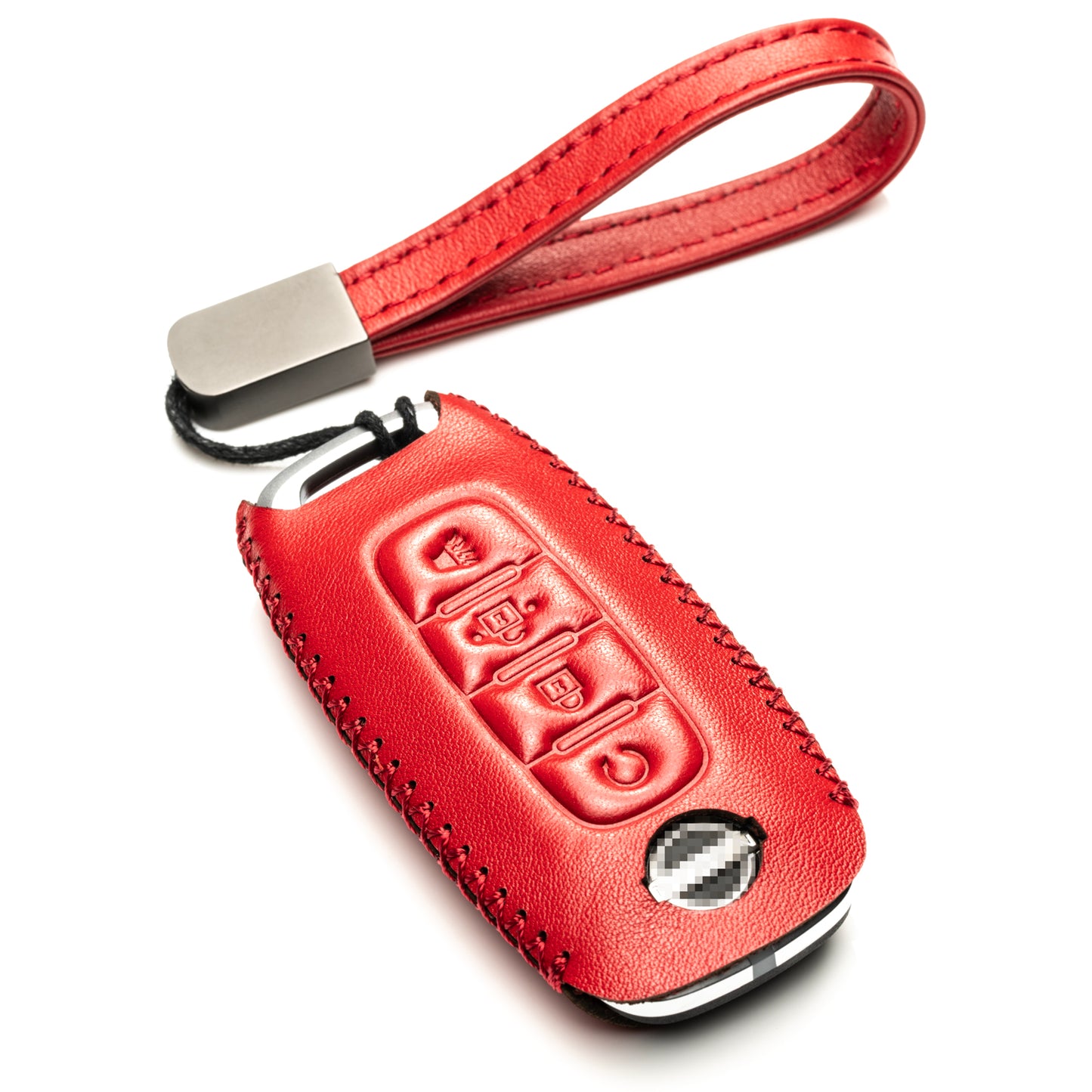 Vitodeco Genuine Leather Smart Key Fob Case Compatible with Nissan Sentra, Versa, Rogue, Pathfinder, Murano, Kicks, Ariya, Armada, Remote Start