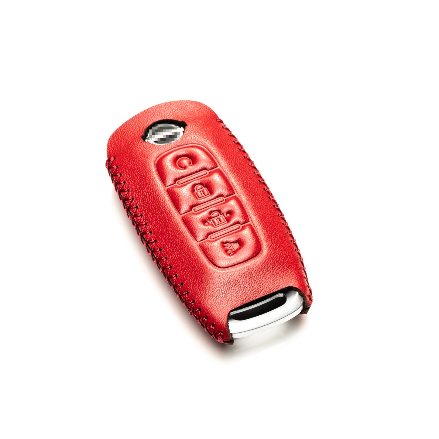 Vitodeco Genuine Leather Smart Key Fob Case Compatible with Nissan Sentra, Versa, Rogue, Pathfinder, Murano, Kicks, Ariya, Armada, Remote Start