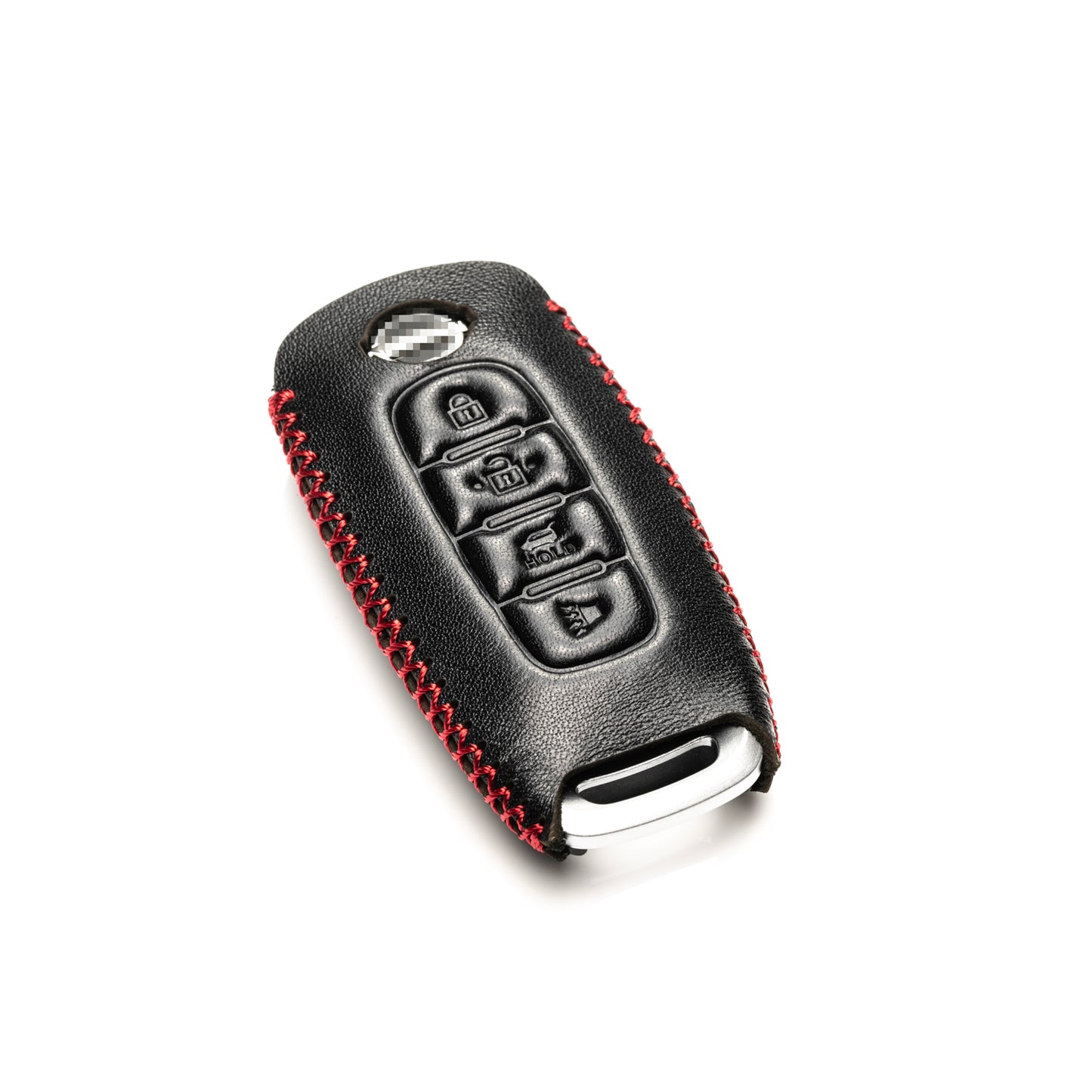 Vitodeco Genuine Leather Smart Key Fob Case Compatible with Nissan Sentra, Versa, Rogue, Pathfinder, Murano, Kicks, Ariya, Armada, Trunk Button