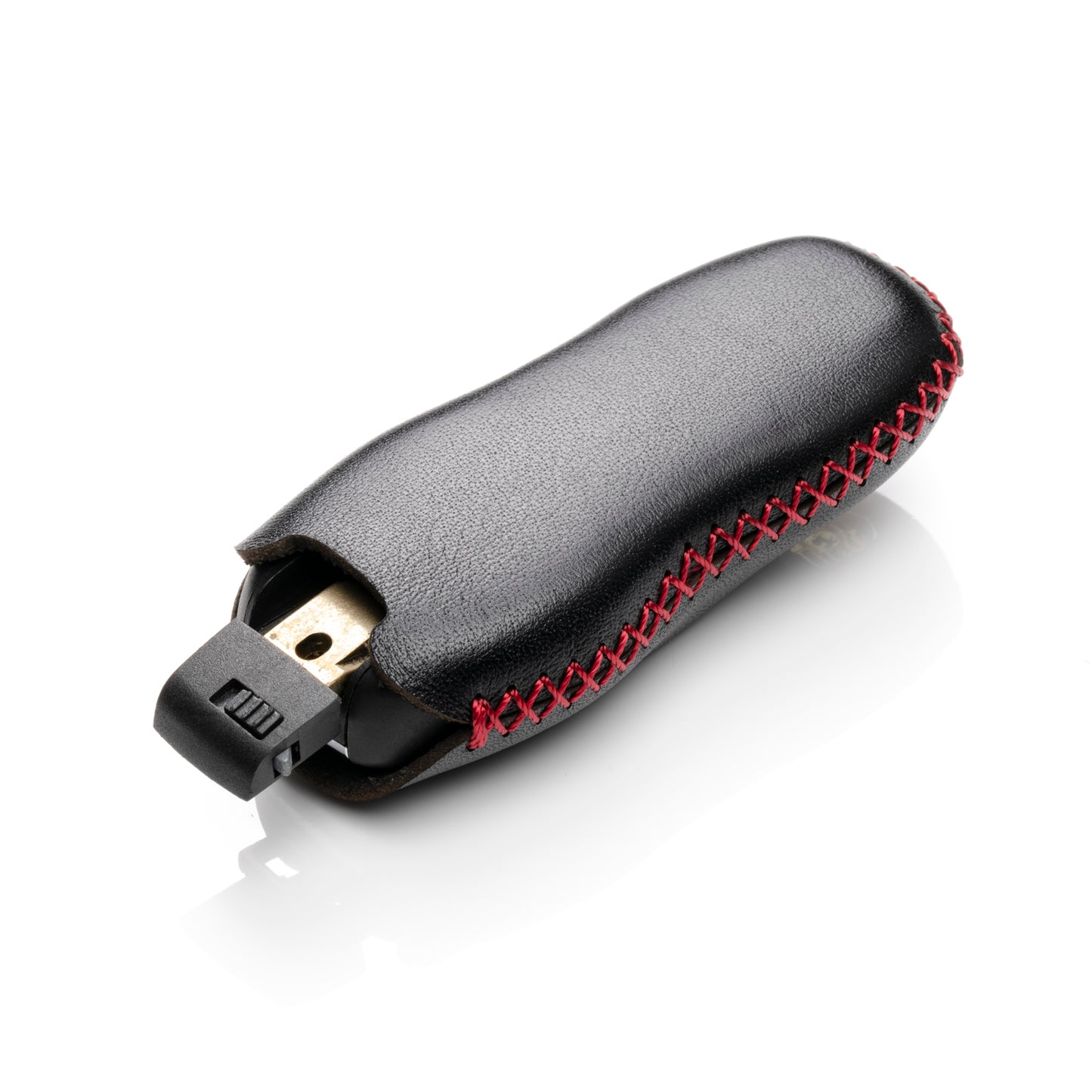 Vitodeco Leather Key Case Compatible for Porsche Panamera, Macan, Cayenne, 911, 3-Button