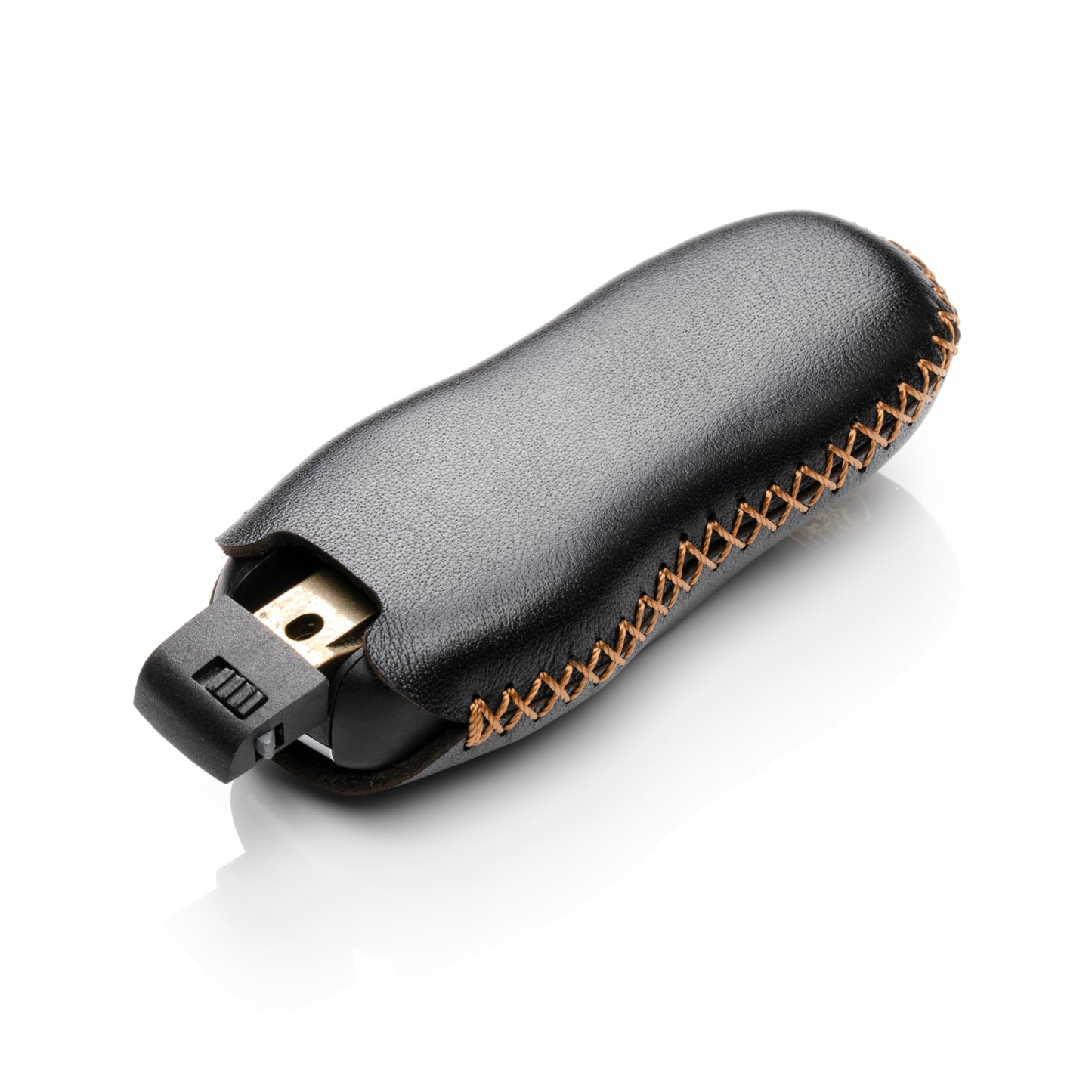 Vitodeco Leather Key Case Compatible for Porsche Panamera, Macan, Cayenne, 911, 3-Button