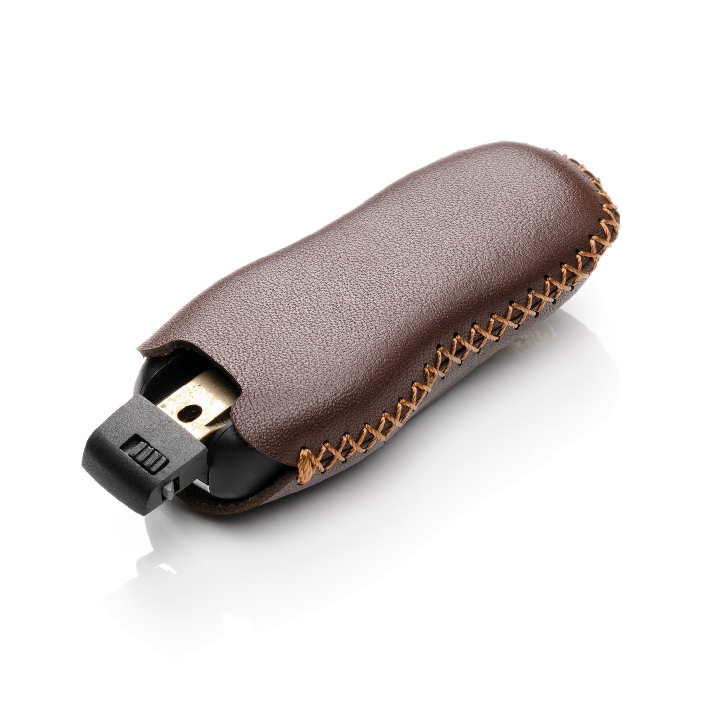 Vitodeco Leather Key Case Compatible for Porsche Panamera, Macan, Cayenne, 911, 3-Button