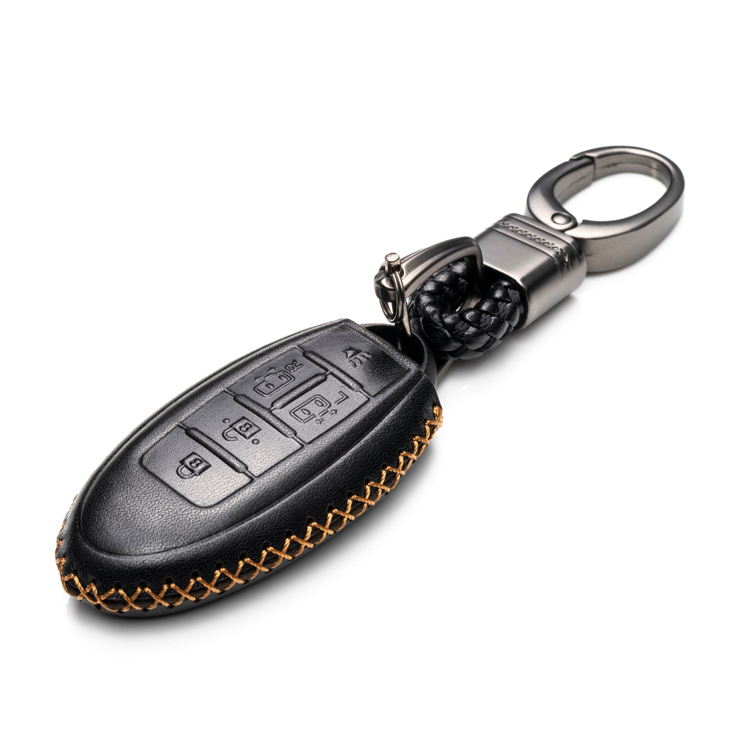 Vitodeco Leather Key Fob Case Compatible for 2011-2017 Nissan Quest, 5-Button