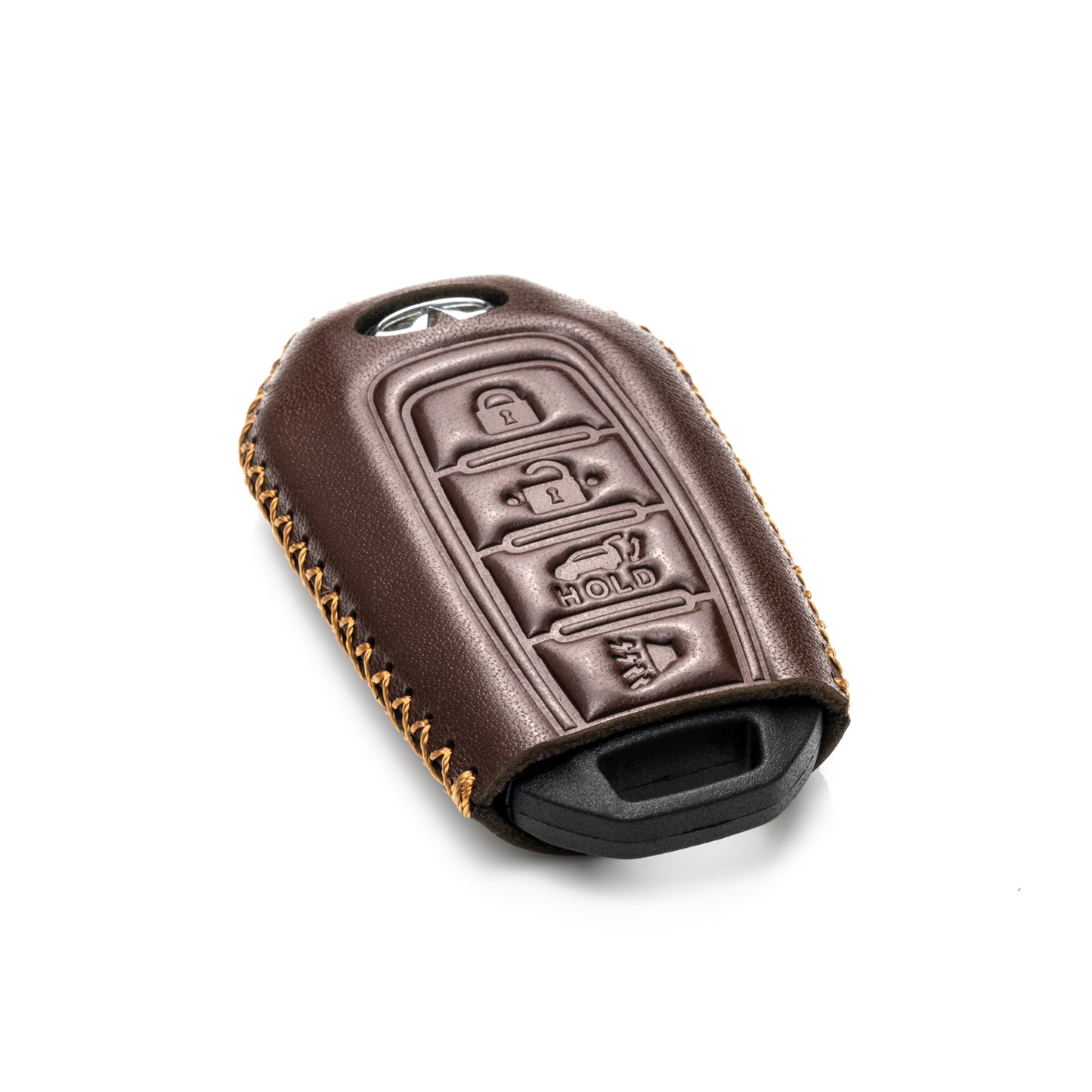 Vitodeco Leather Key Fob Case Compatible for 2018-2025 Infiniti QX60, QX50, 2022-2023 Infiniti Q50, Q60, 2023-2025 Infiniti QX55, 4-Button