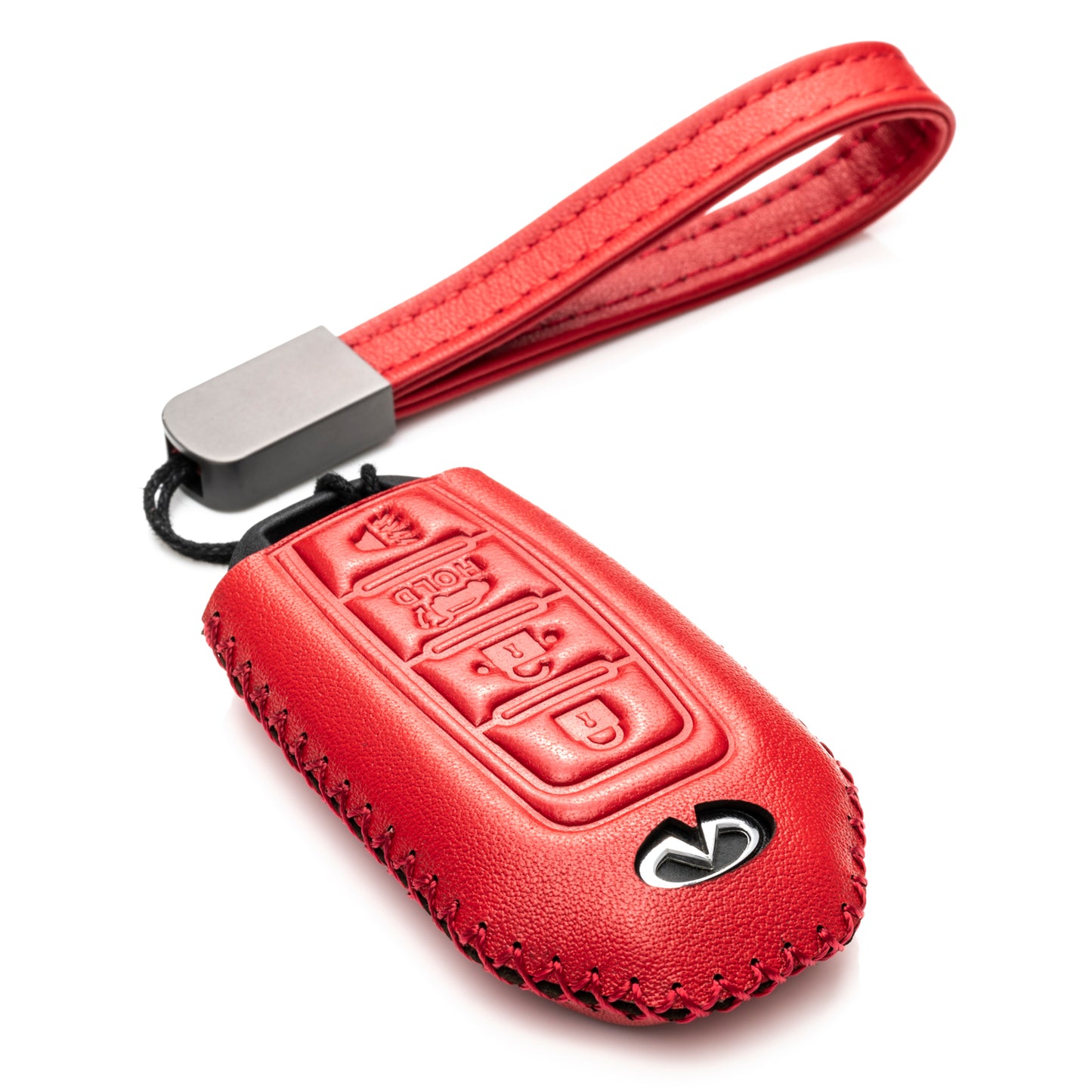 Vitodeco Leather Key Fob Case Compatible for 2018-2025 Infiniti QX60, QX50, 2022-2023 Infiniti Q50, Q60, 2023-2025 Infiniti QX55, 4-Button