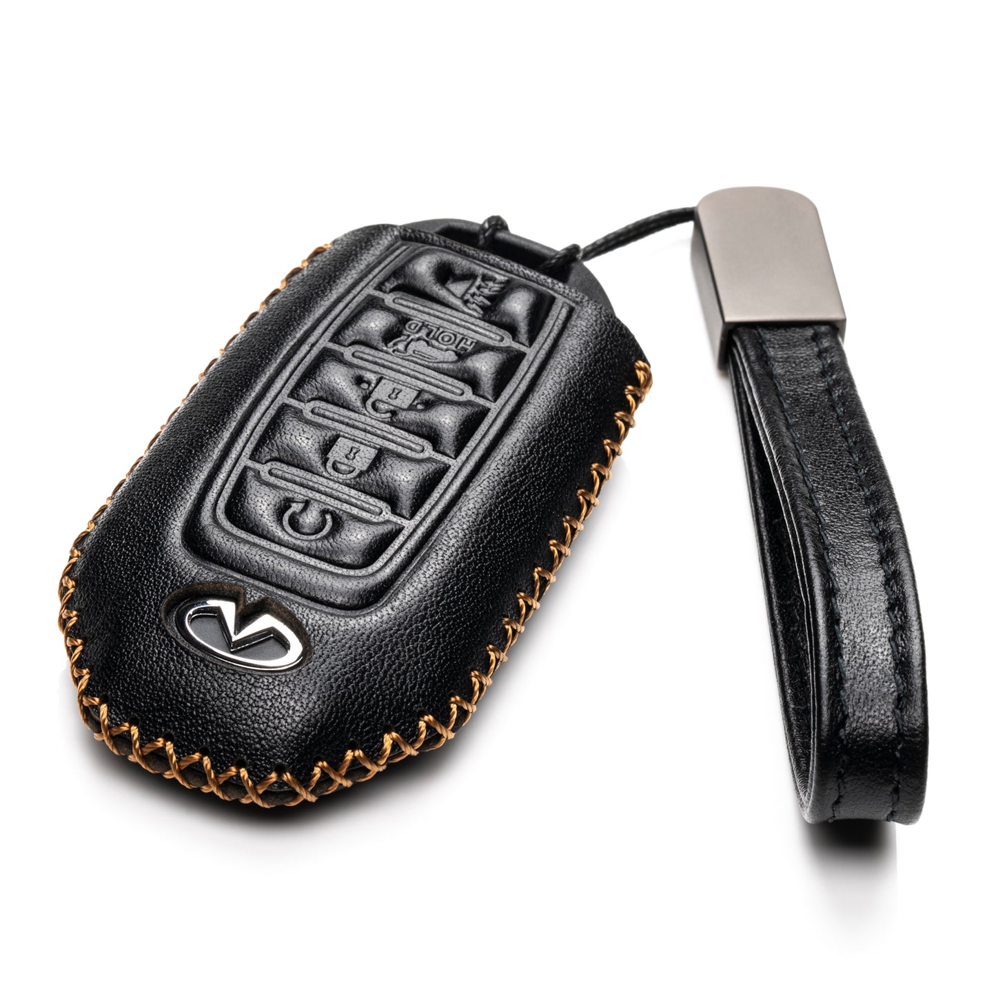 Vitodeco Leather Key Fob Case Compatible for 2018-2024 Infiniti QX60, QX50, 2022-2024 Infiniti Q50, Q60, 2023-2024 Infiniti QX55, 5-Button