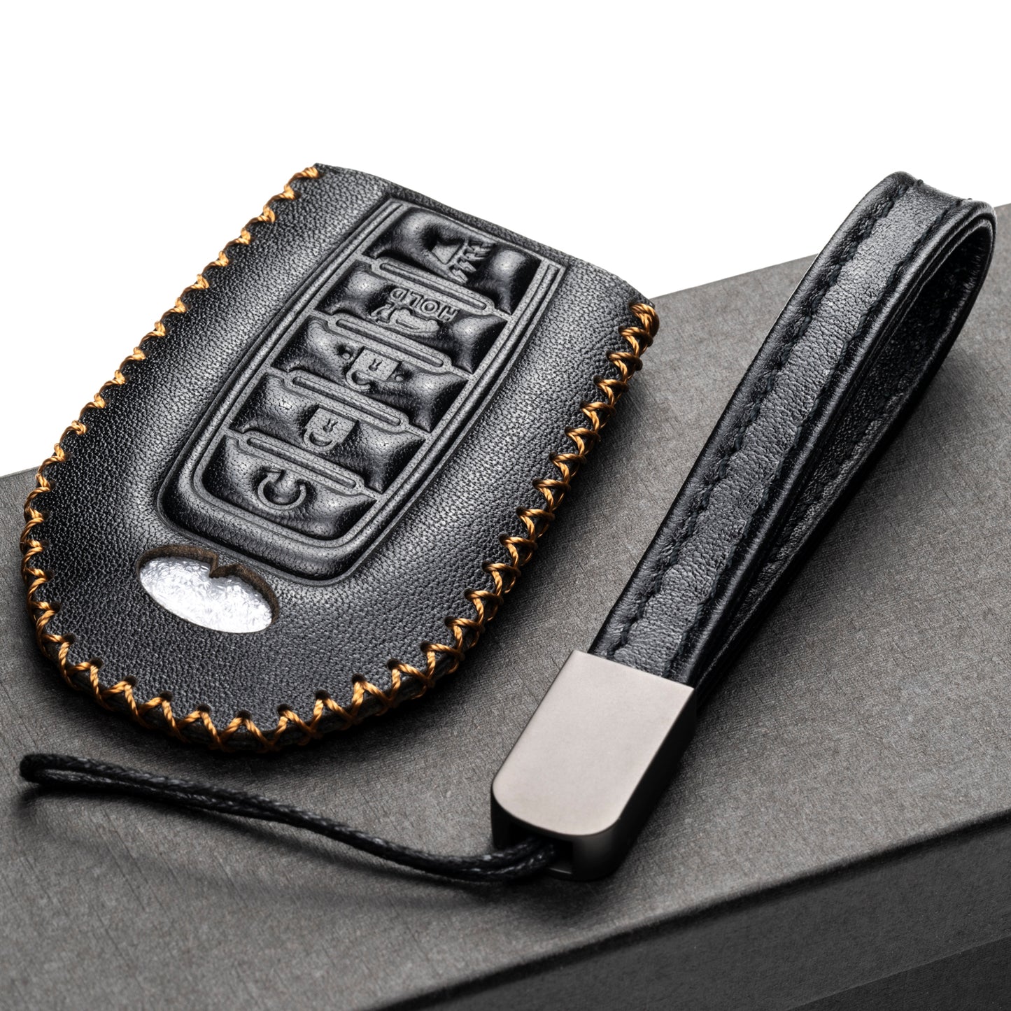 Vitodeco Leather Key Fob Case Compatible for 2018-2024 Infiniti QX60, QX50, 2022-2024 Infiniti Q50, Q60, 2023-2024 Infiniti QX55, 5-Button