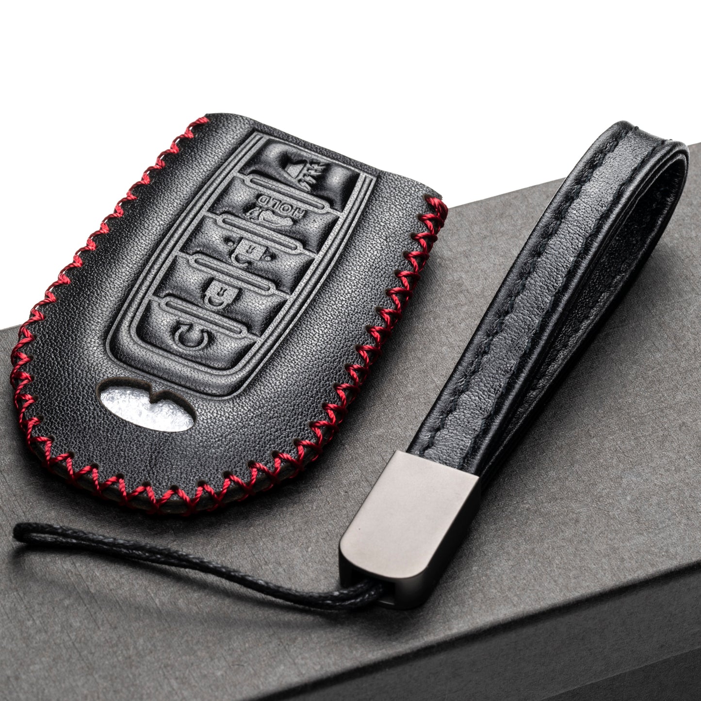 Vitodeco Leather Key Fob Case Compatible for 2018-2024 Infiniti QX60, QX50, 2022-2024 Infiniti Q50, Q60, 2023-2024 Infiniti QX55, 5-Button