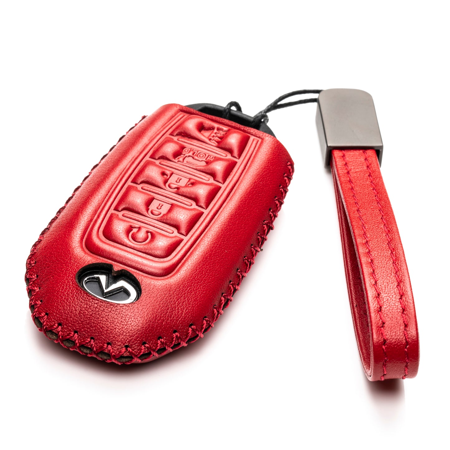 Vitodeco Leather Key Fob Case Compatible for 2018-2024 Infiniti QX60, QX50, 2022-2024 Infiniti Q50, Q60, 2023-2024 Infiniti QX55, 5-Button